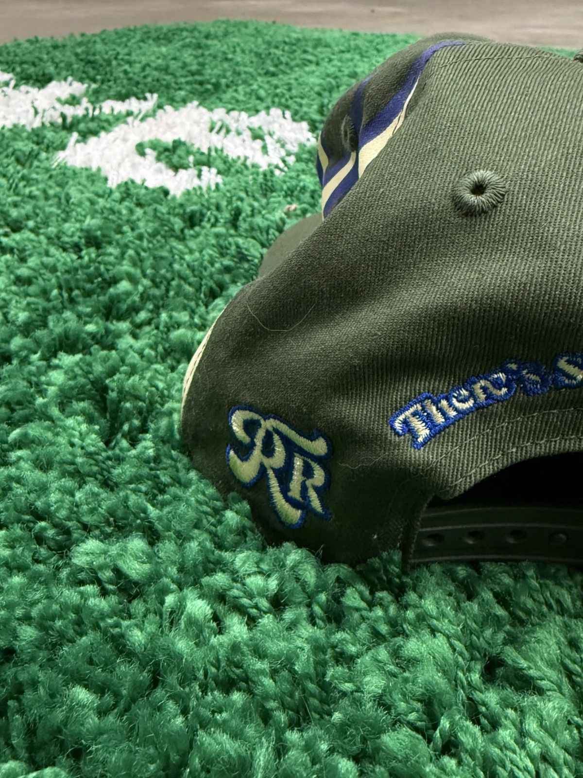Brockhampton RARE Brockhampton Roadrunner Flame Forest Green Paint Hat Size ONE SIZE - 4 Thumbnail