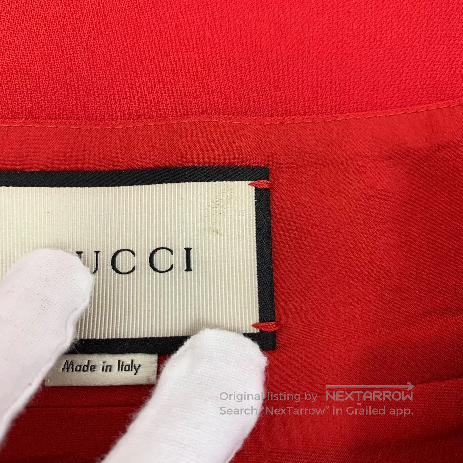 Gucci Guicci Red Double G Gold Buckle Decorated Casual Skirt| Size 25" / US 0 / IT 36 - 8 Thumbnail