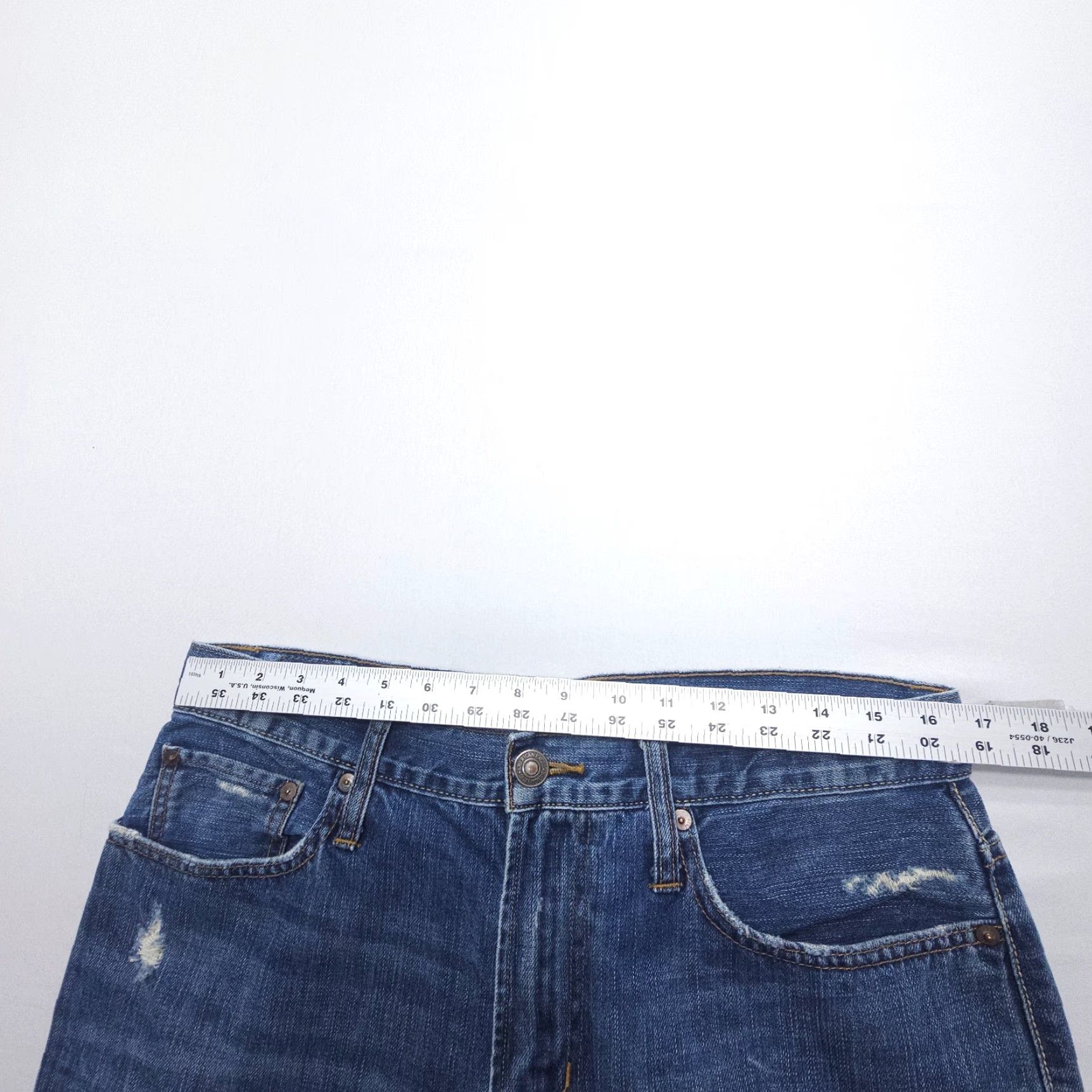 American Eagle Outfitters VINTAGE American Eagle Outfitters Jeans Mens 32 x 34 Relaxed Straight Denim Dark Wash Blue 5-Pocket Design Solid Variety Size US 32 / EU 48 - 6 Thumbnail