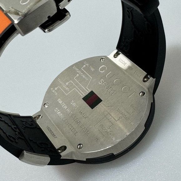 Gucci Gucci I-Gucci Sport Watch Orange Strap YA114104 Size ONE SIZE - 4 Thumbnail