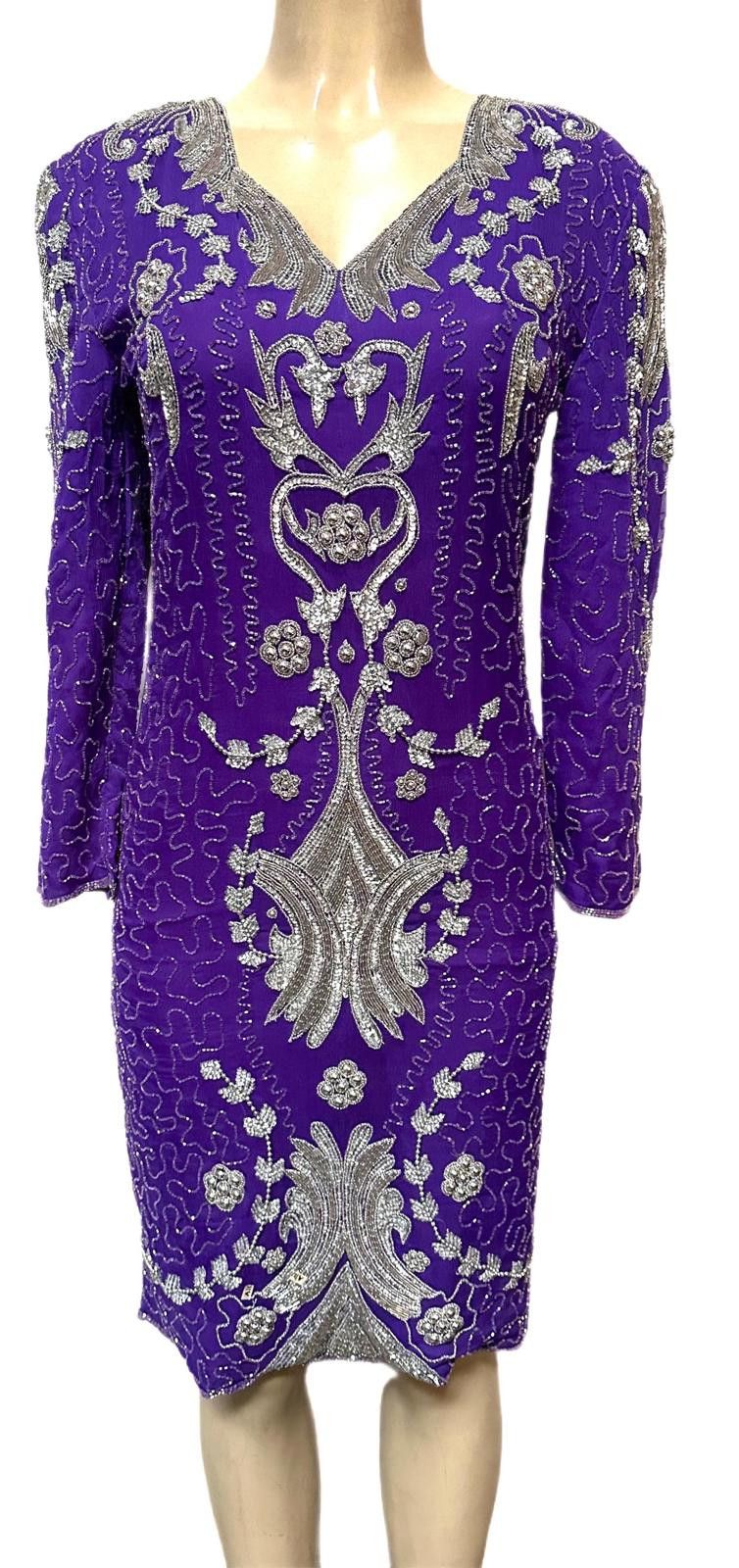 Other Sequin Dress Purple Silver size 2 Size XS / US 0-2 / IT 36-38 - 1 Preview