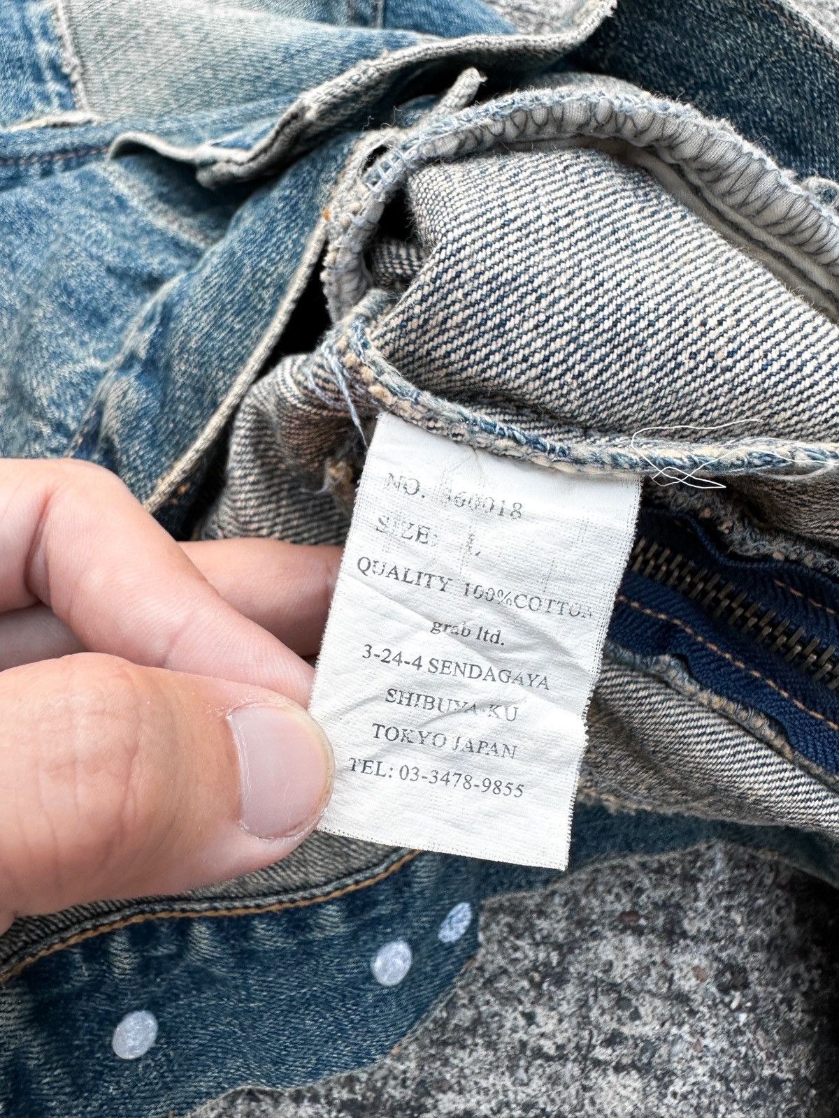 If Six Was Nine × Japanese Brand × Tornado Mart 2000’s Midas Damage Washed Denim Jacket Size US L / EU 52-54 / 3 - 21 Thumbnail