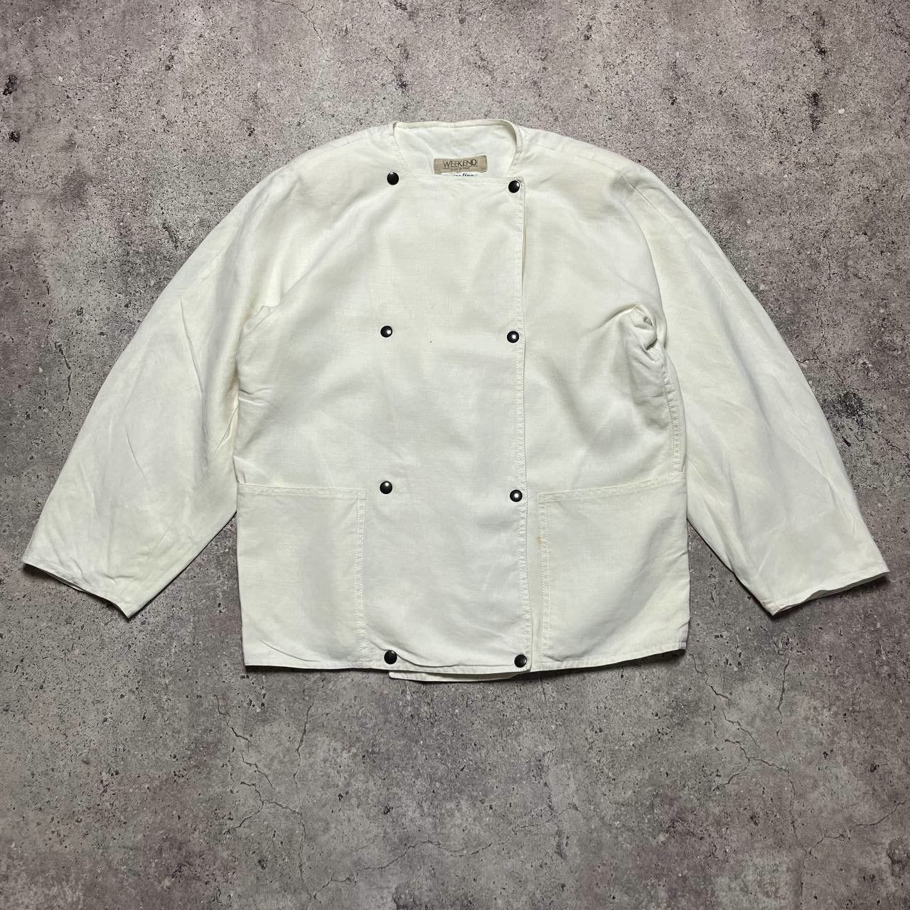 Weekend Max Mara Vintage Weekend Max Mara Linen White Jacket Size M Size M / US 6-8 / IT 42-44 - 1 Thumbnail