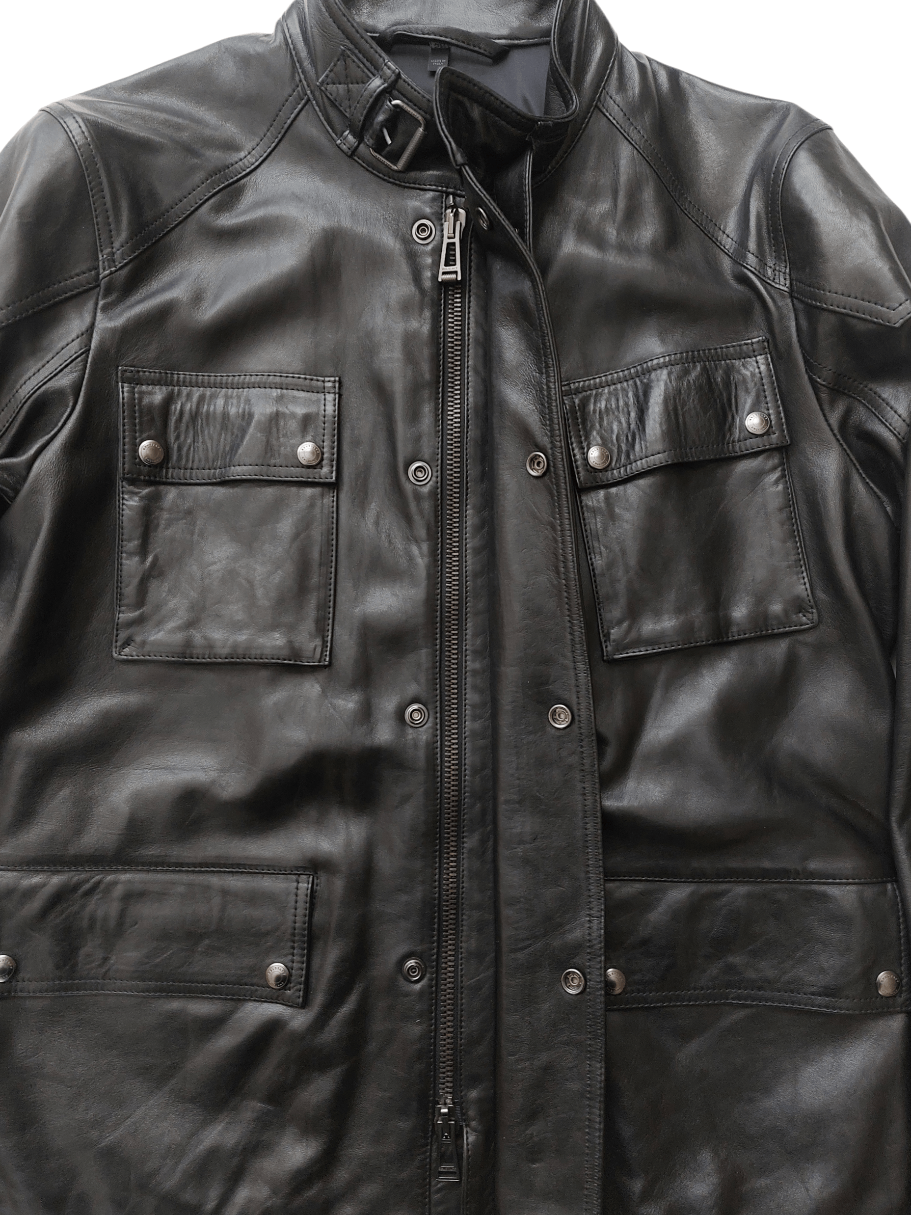 Belstaff Belstaff Woodbridge Black Leather Jacket Size US XL / EU 56 / 4 - 11 Thumbnail