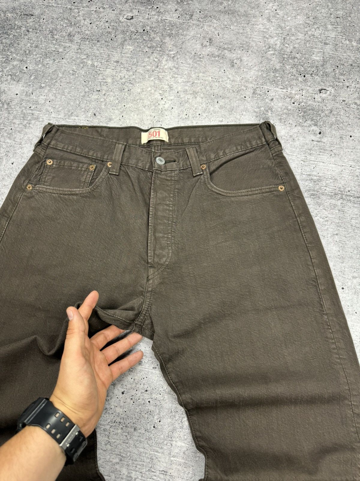 Levi's × Levi's Vintage Clothing × Vintage Vintage Levi’s 501 Rare Brown Denim Jeans Trousers Pants Size US 33 - 8 Thumbnail