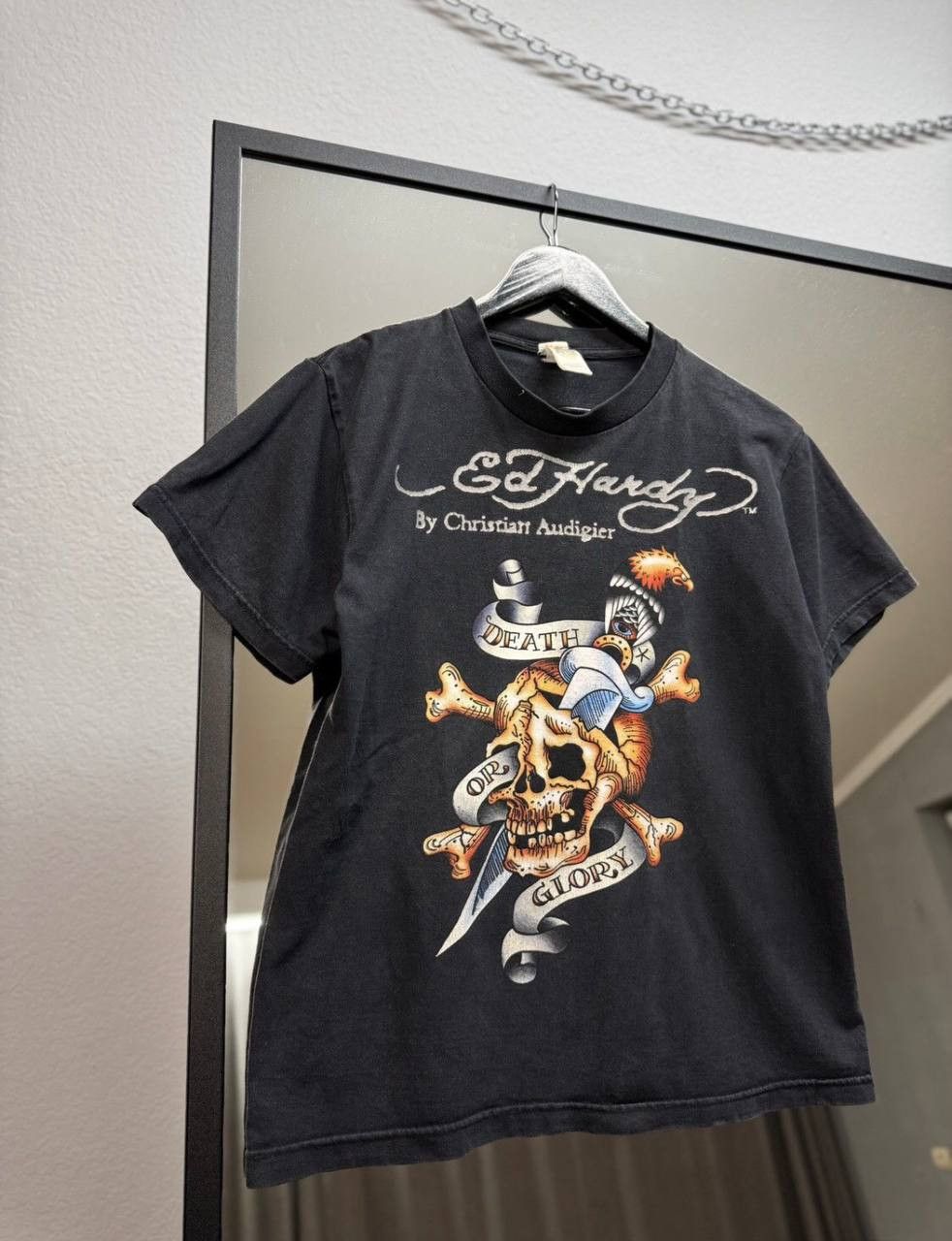 Ed Hardy × Vintage Ed Hardy Women`s Tee Logo Skull Rare Vintage Size S / US 4 / IT 40 - 8 Thumbnail