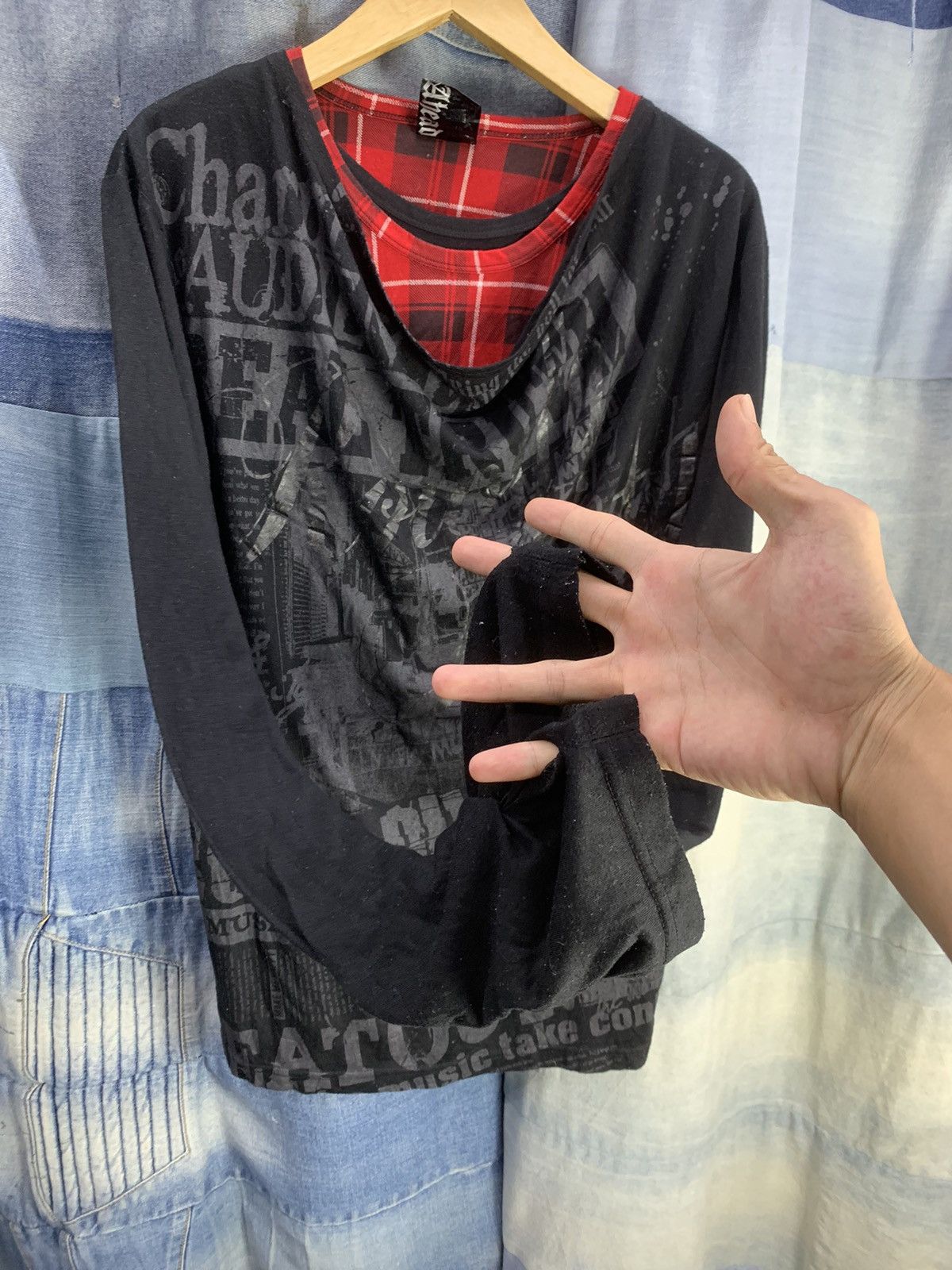 Hysteric Glamour × Japanese Brand × Le Grande Bleu (L.G.B.) CLAS AHEAD ANARCHY POEM DOUBLE LAYERS Size US M / EU 48-50 / 2 - 5 Thumbnail