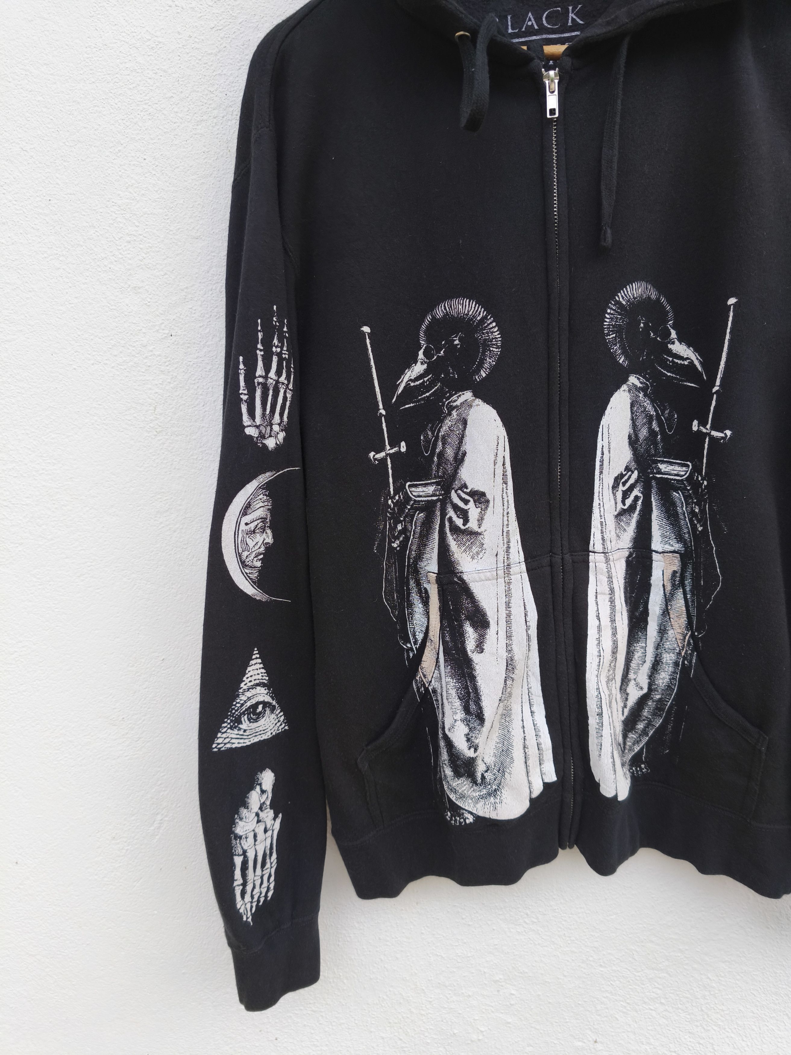 Japanese Brand 🔥 Black Craft zipper hoodies Gothic art Size US M / EU 48-50 / 2 - 4 Thumbnail