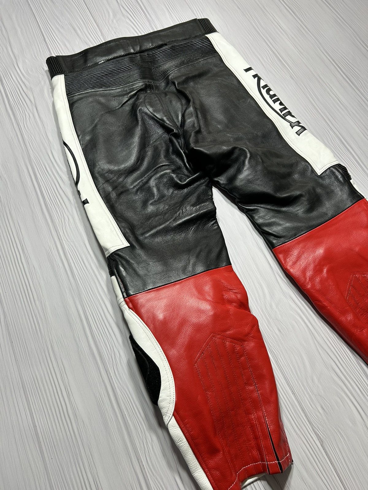Genuine Leather TRIUMPH Real Heavy Leather Pants Moto Theme Racing Size XXL Size US 38 / EU 54 - 16 Thumbnail