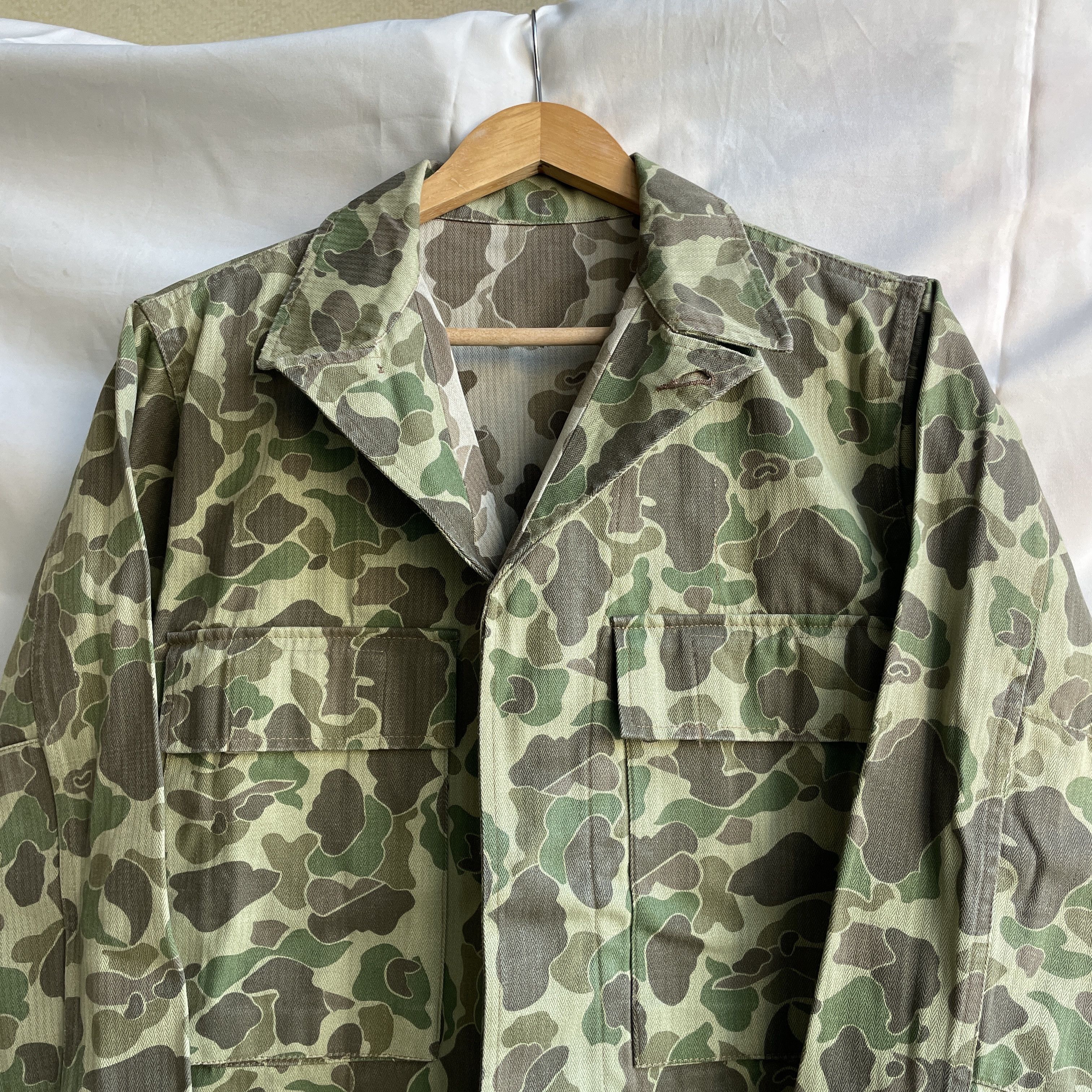 Vintage WWII US Army M-43 Duck Hunter Camo HBT Reproduction Jacket Size US M / EU 48-50 / 2 - 4 Thumbnail