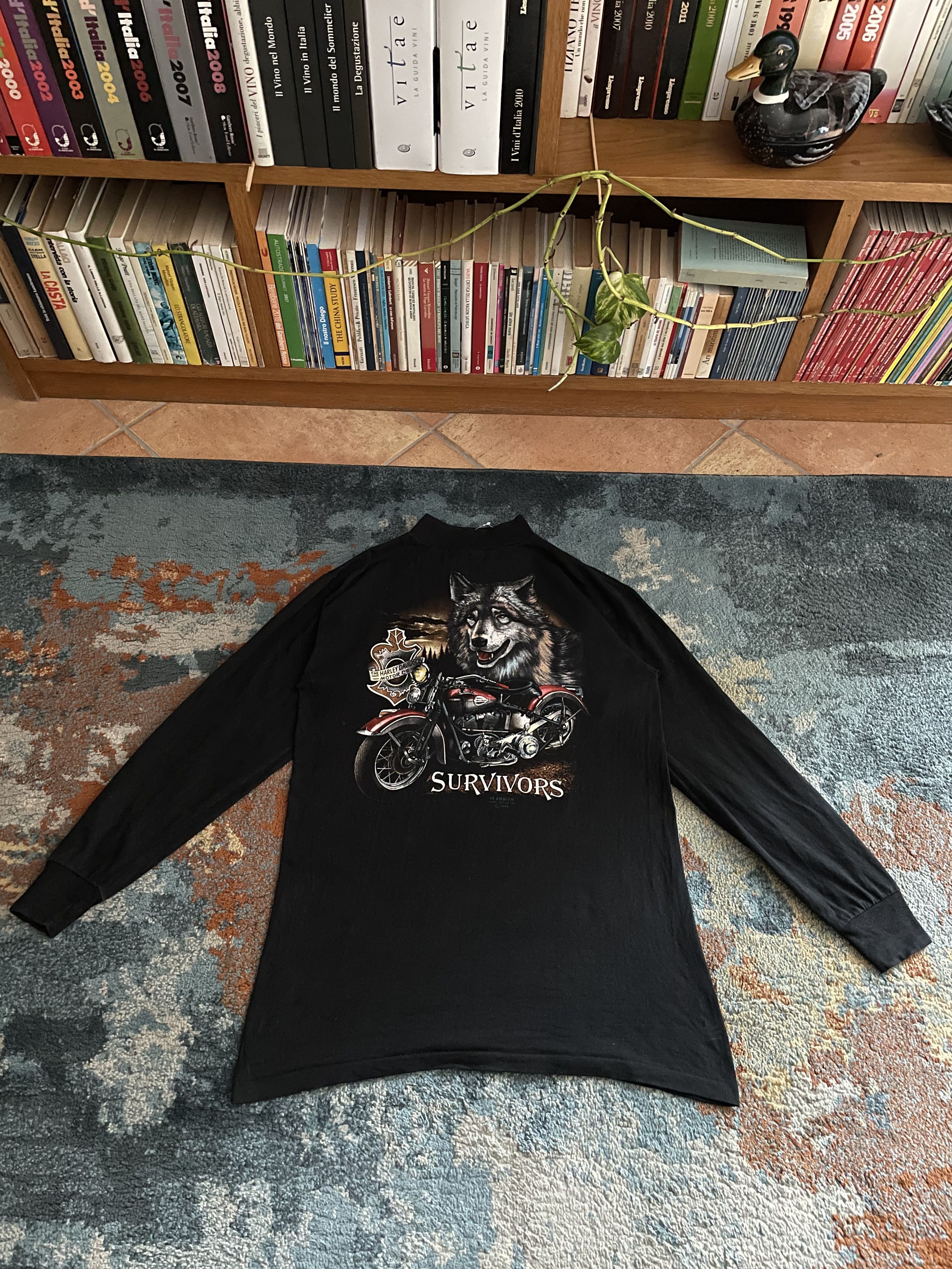Harley Davidson × Vintage 3D Emblem Harley Davidson 1989 Vintage Y2K Long sleeve tee Size US M / EU 48-50 / 2 - 1 Thumbnail