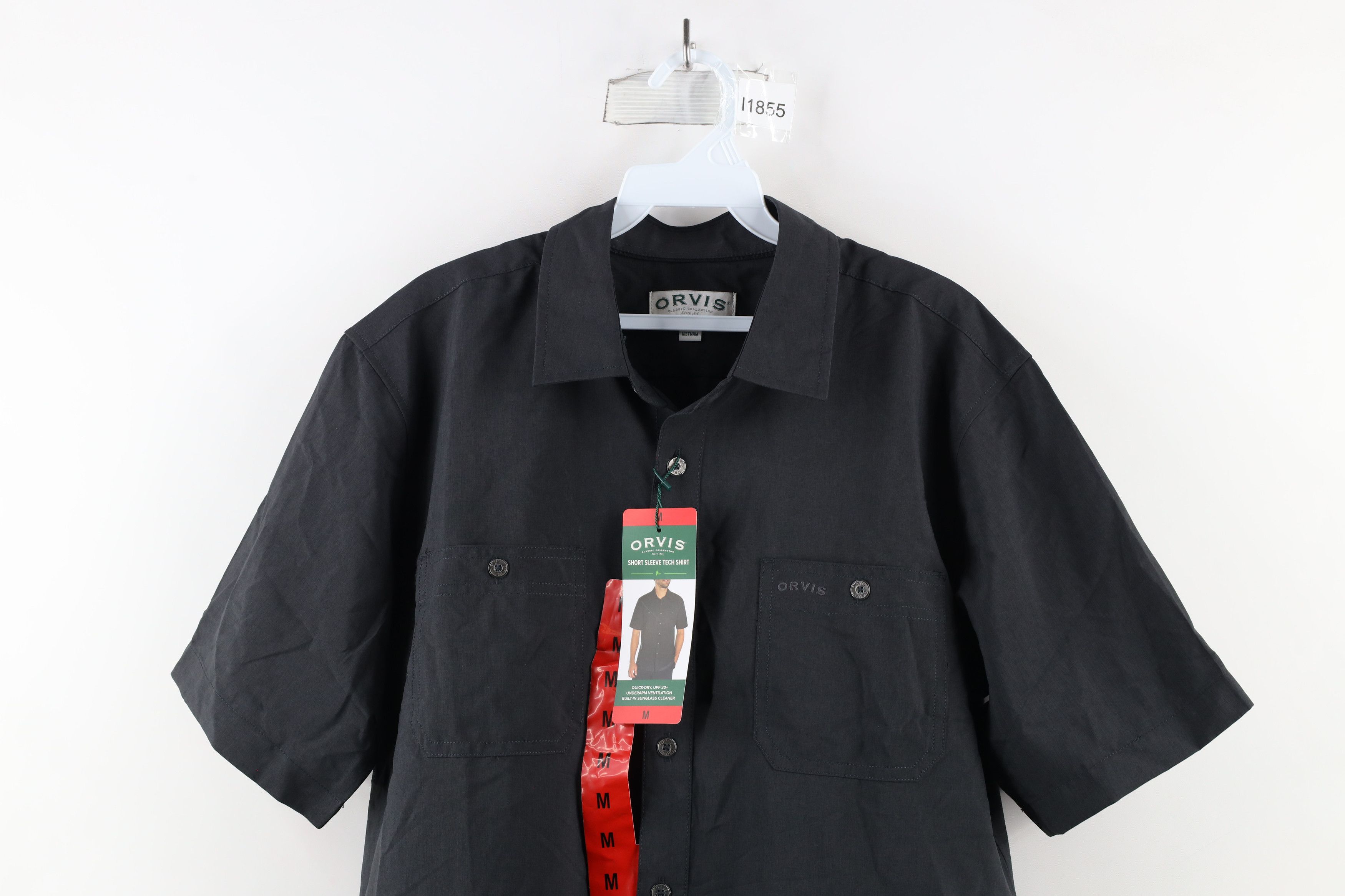 Orvis × Vintage New Orvis Out Short Sleeve Tech Collared Button Shirt Black Size US M / EU 48-50 / 2 - 2 Thumbnail