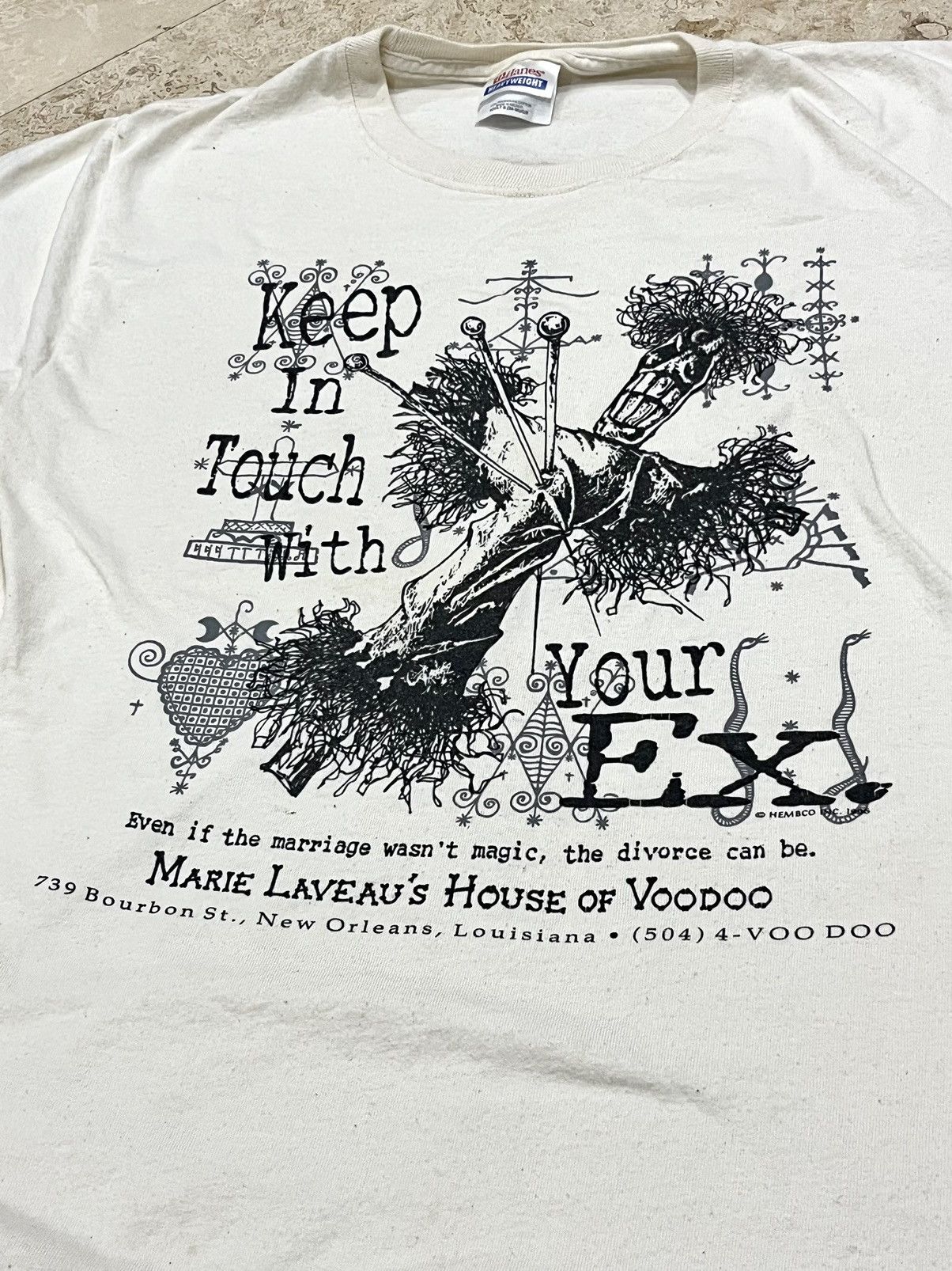 Vintage 1996 Marie Laveau New Orleans Voodoo Graphic Tee Size US S / EU 44-46 / 1 - 2 Thumbnail