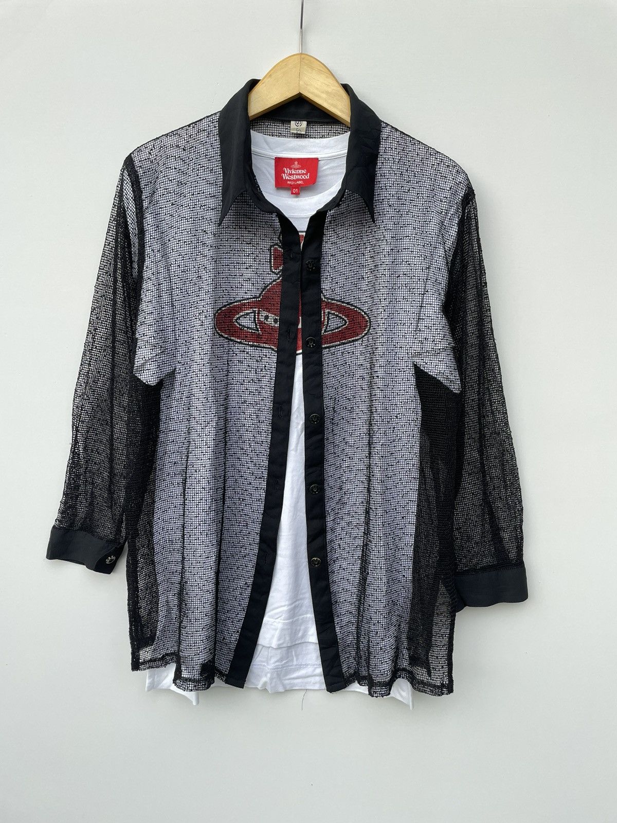 If Six Was Nine Japanesebrand Fishnet button up shirt Ifsixwasnin style Size US M / EU 48-50 / 2 - 1 Thumbnail