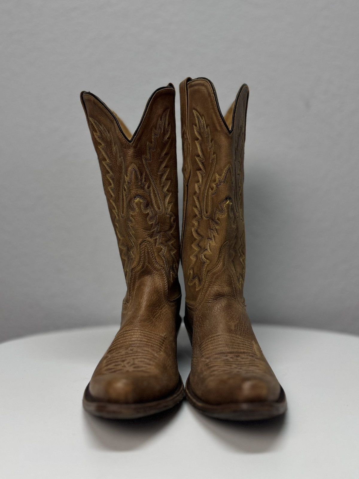Vintage Leather Boots Western Cowboys Shoes AS 98 Guidi