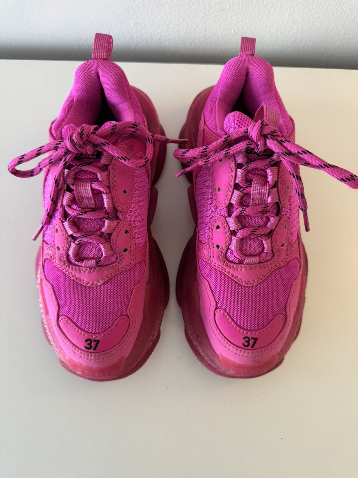 Balenciaga Balenciaga Pink Triple S Size US 7 / IT 37 - 7 Thumbnail