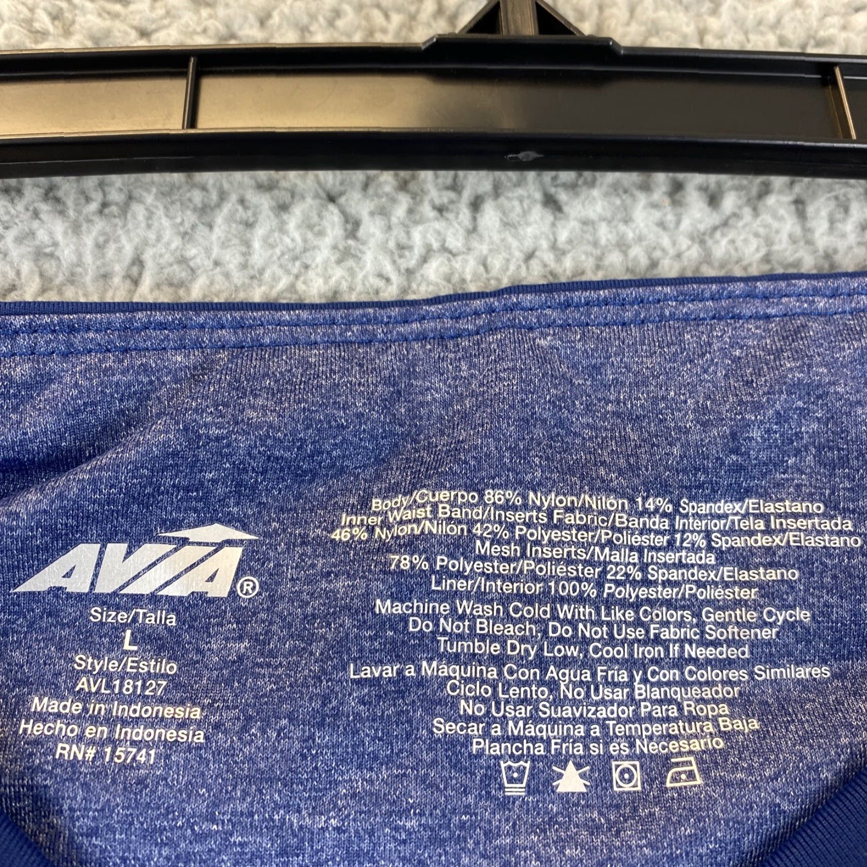Avia Avia Valiant Legging Womens Workout Active Wear Gym Running Pants L Blue 45-27 Size 36" / US 14 / IT 50 - 4 Thumbnail