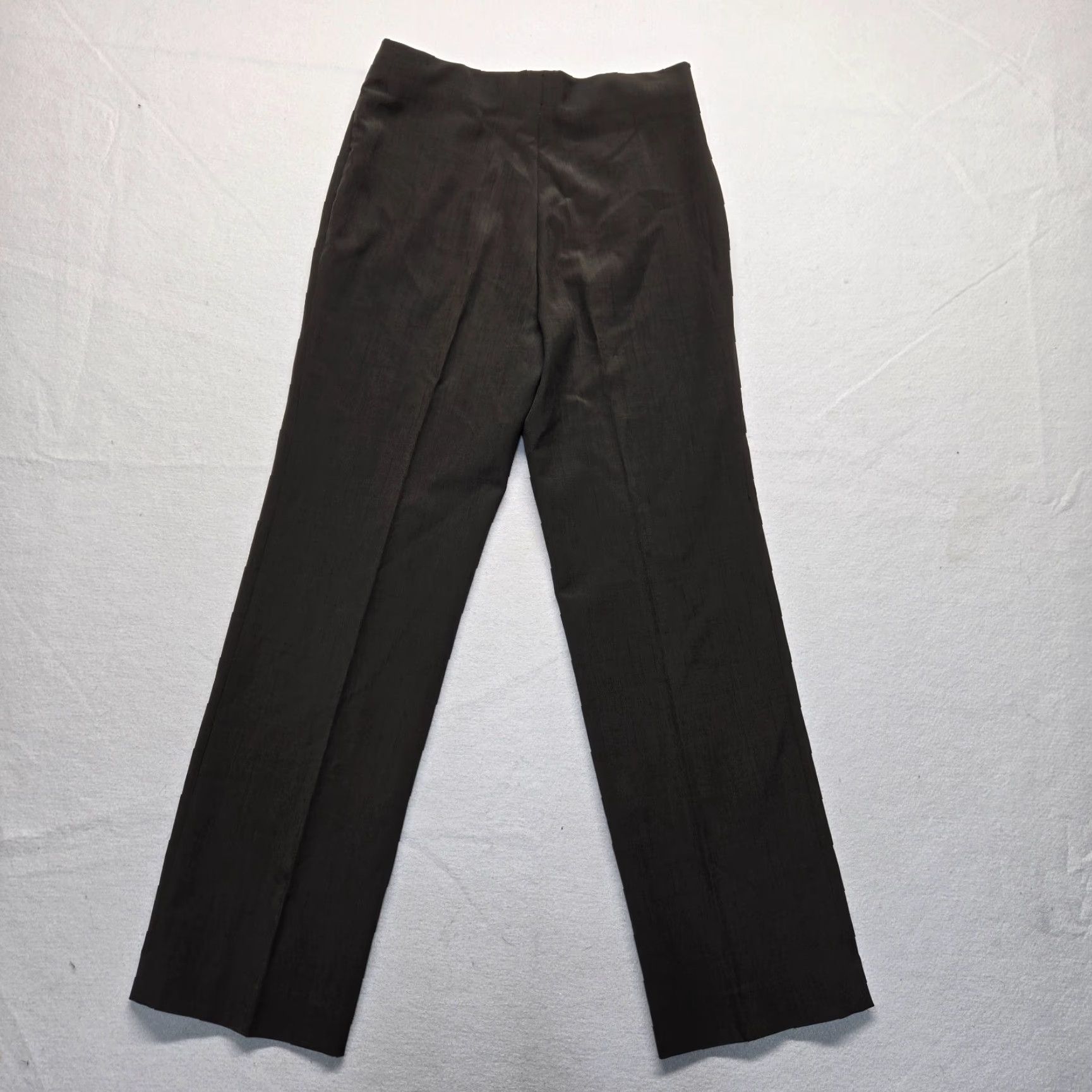 Vintage Lior Dress Pants Women Size 1 Black Flat Front Mid Rise Stretch Straight Leg Womens Size 25" / US 0 / IT 36 - 7 Thumbnail