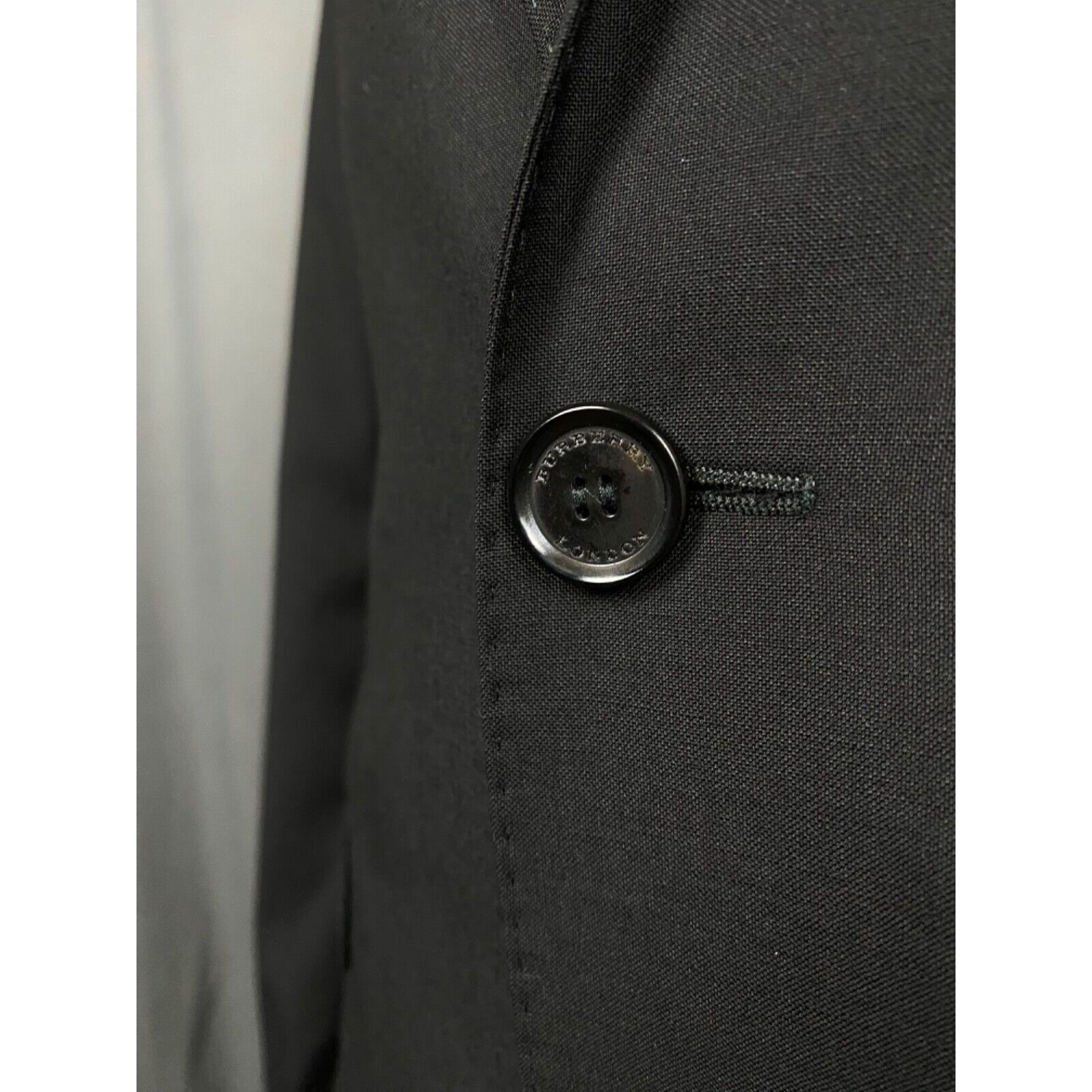Burberry MINT! Burberry Slim Fit Men's Black Wool Blazer Sportcoat Ja Size 50R - 8 Thumbnail