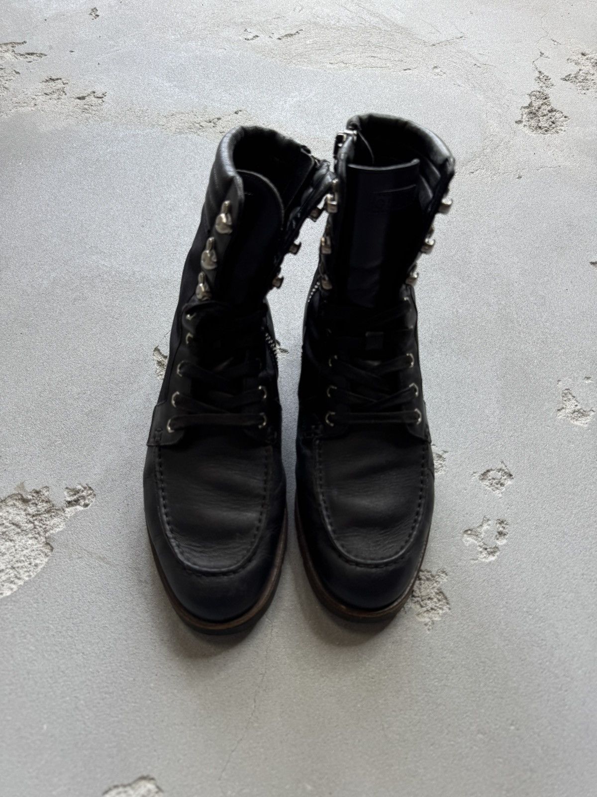 Gucci Black Gucci Leather Combat Boots Size US 7 / EU 40 - 3 Thumbnail