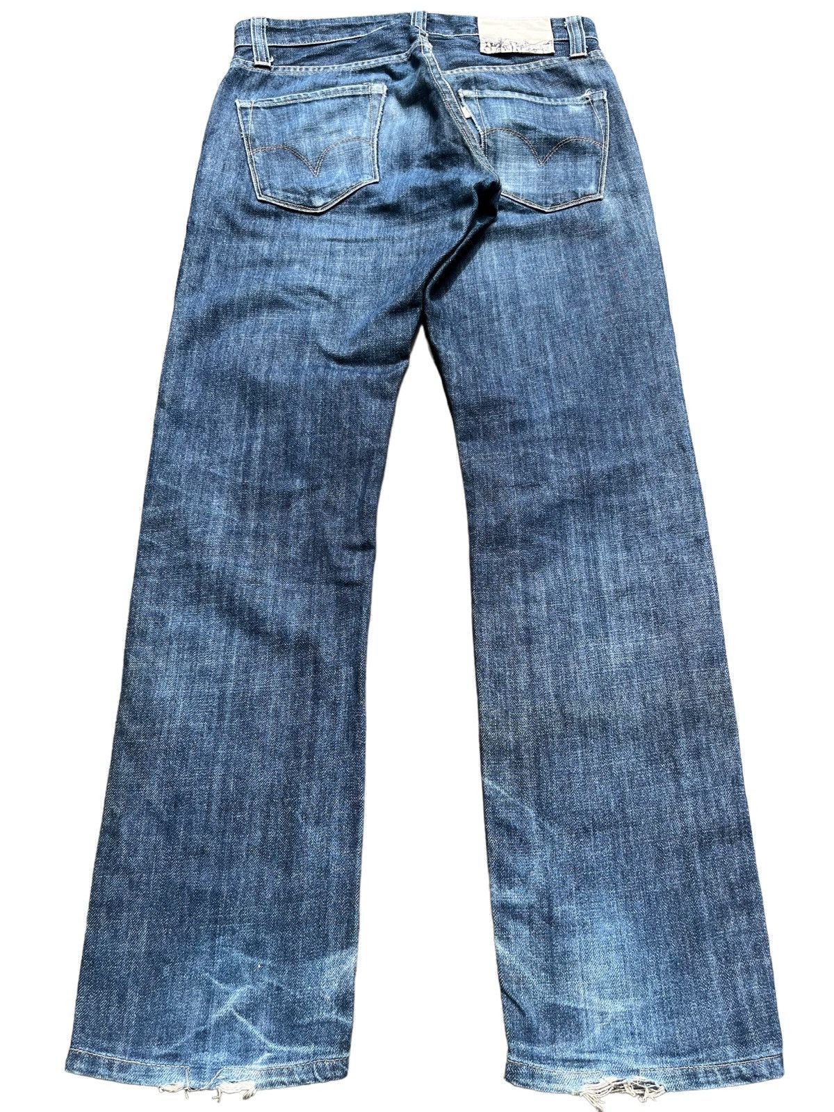 Levi's Vintage Levi’s Capital E Navy Washed Slim Straight Fit Jeans Size US 30 / EU 46 - 2 Thumbnail