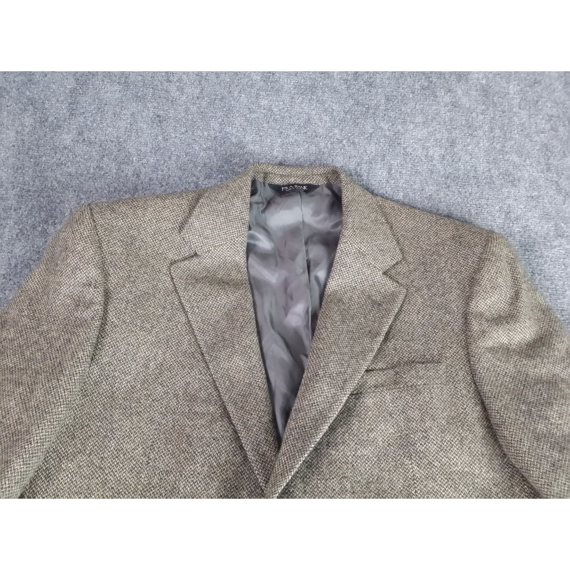 Jos. A. Bank Jos. A. Bank Camel Hair Blazer Men Sz 42R 2 Button Gray Work Size 42R - 9 Thumbnail