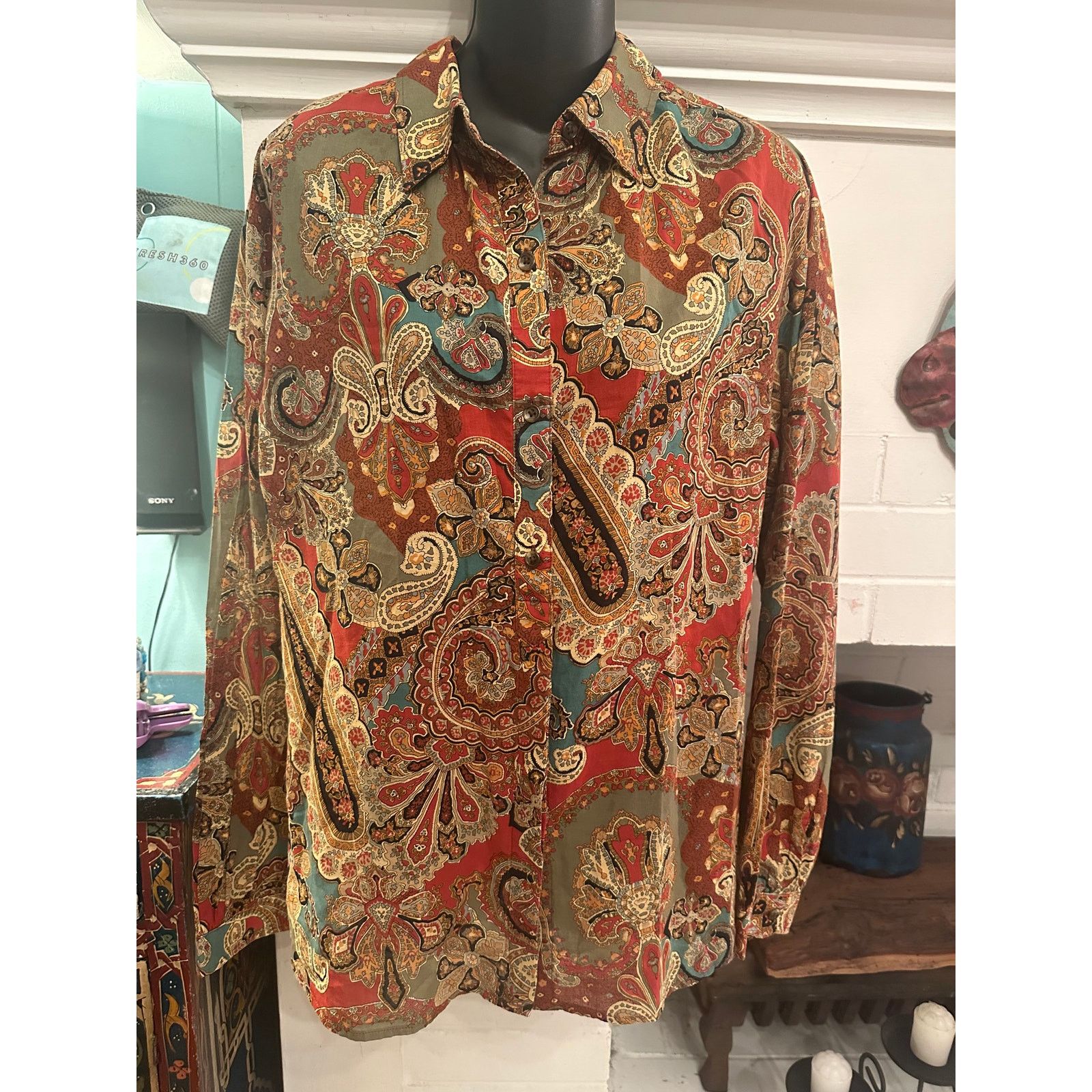 Ralph Lauren RALPH LAUREN PAISLEY COTTON BLOUSE SHIRT M Size M / US 6-8 / IT 42-44 - 1 Thumbnail