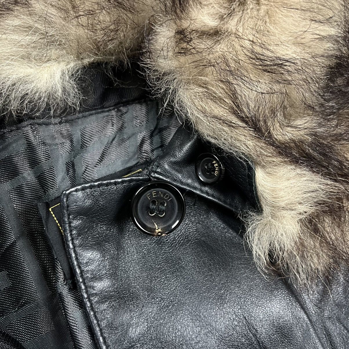 Fendi Vintage Fendi fur collar leather coat jacket Size S / US 4 / IT 40 - 8 Thumbnail