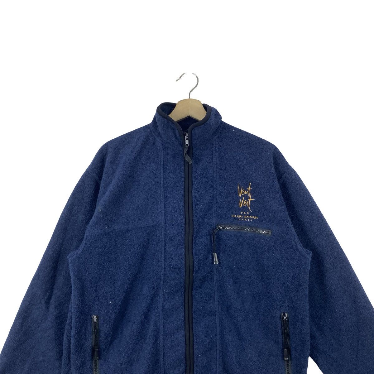 Pierre Balmain Vintage VENT VERT PIERRE BALMAIN Paris Fleece Jacket Full Size US M / EU 48-50 / 2 - 2 Thumbnail