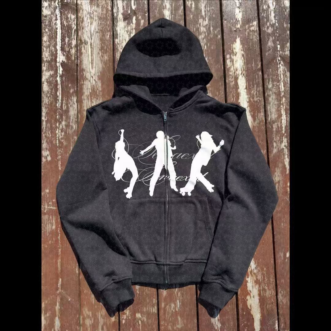Vintage Vintage Roller Skate Silhouette Zip Up Hoodie Size US M / EU 48-50 / 2 - 1 Thumbnail