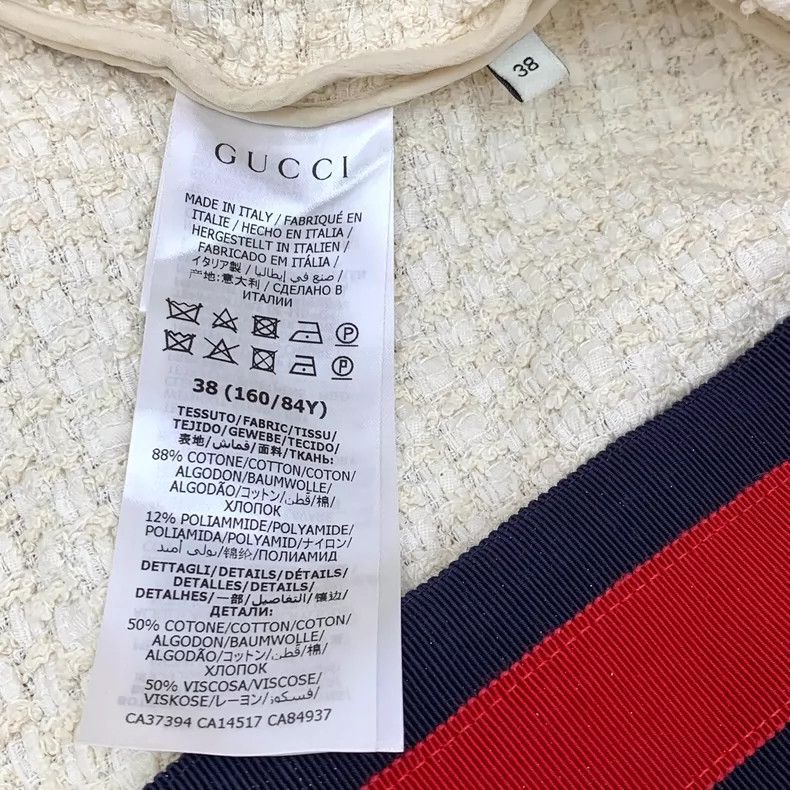 Gucci Gucci Beige striped cotton V-neck long-sleeved braided card Size XS / US 0-2 / IT 36-38 - 7 Thumbnail