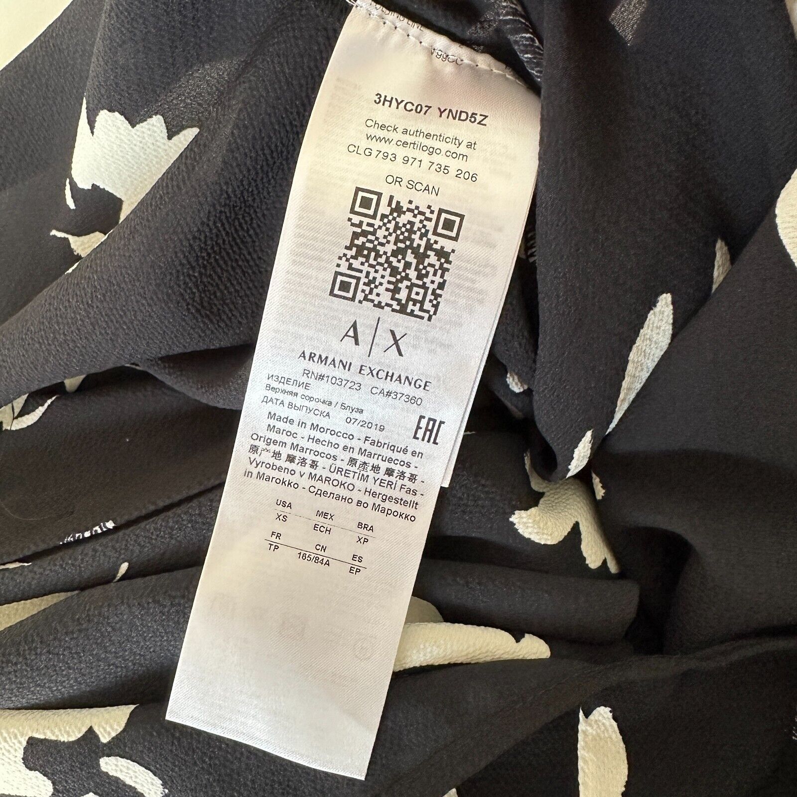 Armani Exchange NWT Armani Exchange Black White Floral Long Sleeve Button XS Size XS / US 0-2 / IT 36-38 - 10 Thumbnail