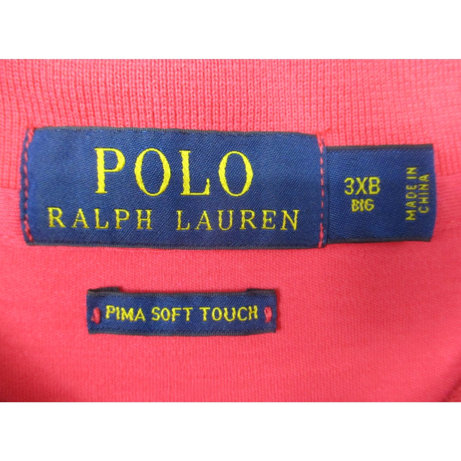 Polo Ralph Lauren Polo Ralph Lauren Polo Shirt Mens 3XB Big & Tall Pink Pima Soft Touch Pony Logo Shirt Mens Big 3X Pink Size US XXL / EU 58 / 5 - 3 Thumbnail