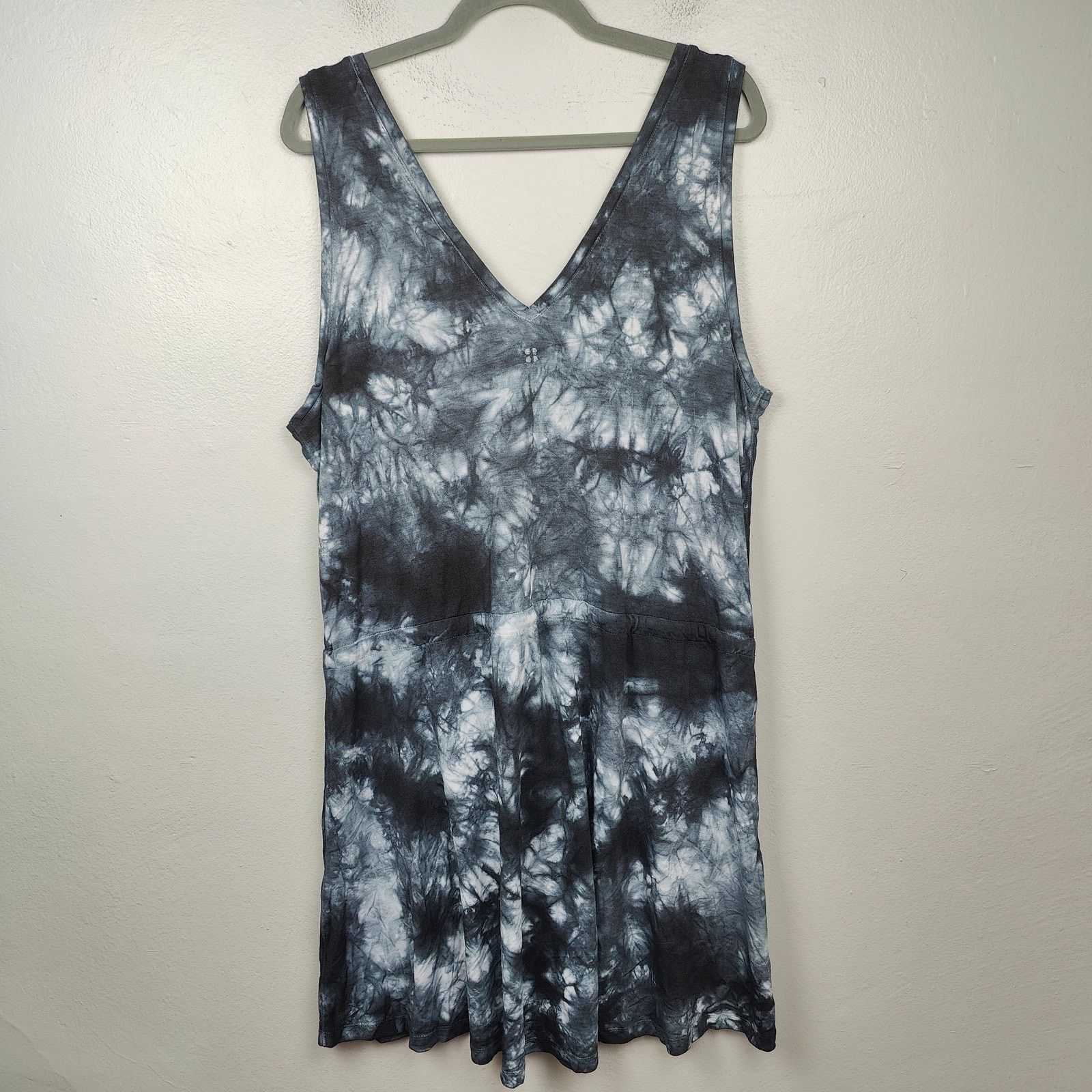 Other Sweaty Betty Take It Easy Dress Womens XL Black Blue Tie Dye Size XL / US 12-14 / IT 48-50 - 5 Thumbnail