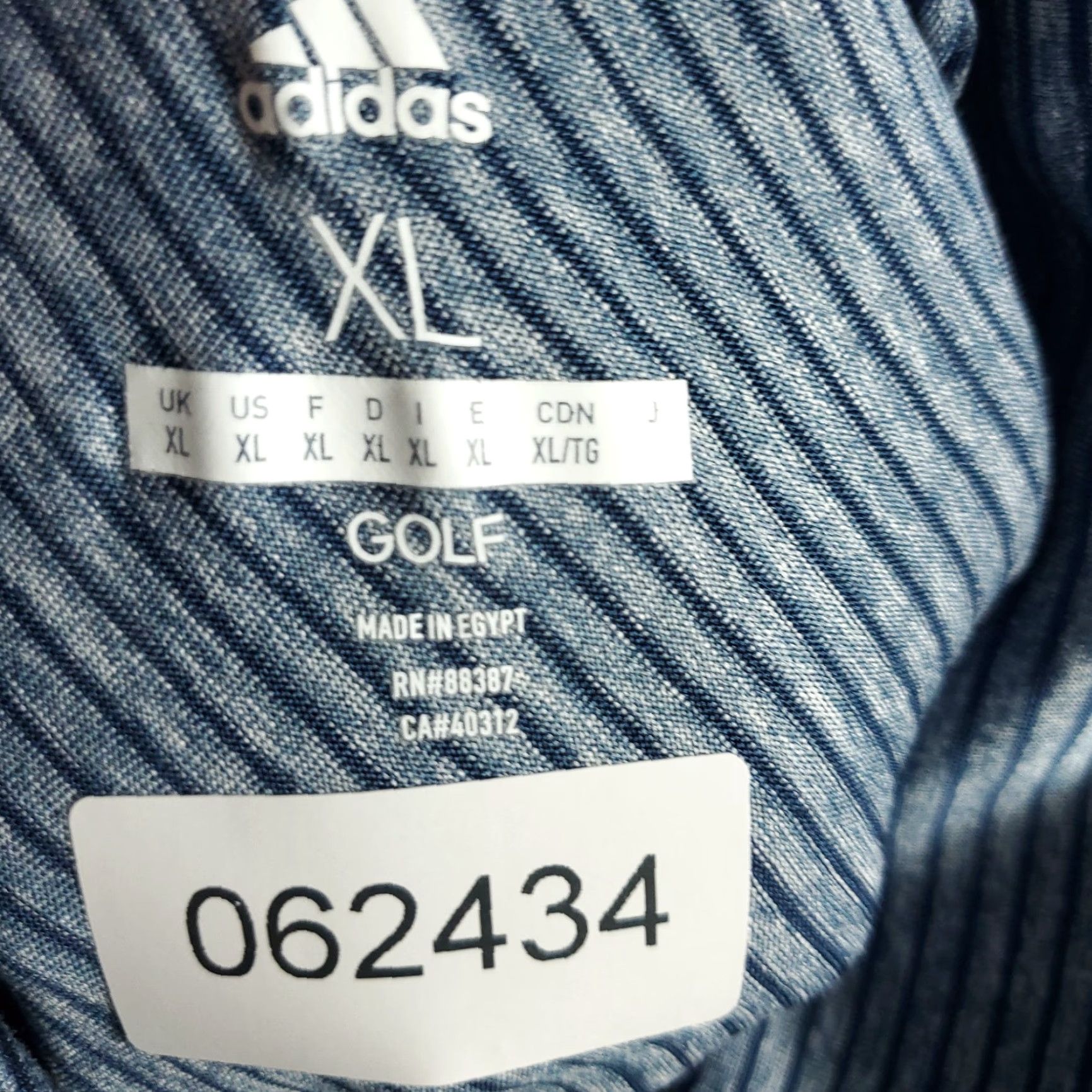 Adidas Adidas Polo Shirt Mens XL Blue Striped Casual Golf Short Sleeve Polo Shirt Adidas (Vintage: No) Mens XL Blue Striped Polo Shirt Size US XL / EU 56 / 4 - 7 Thumbnail