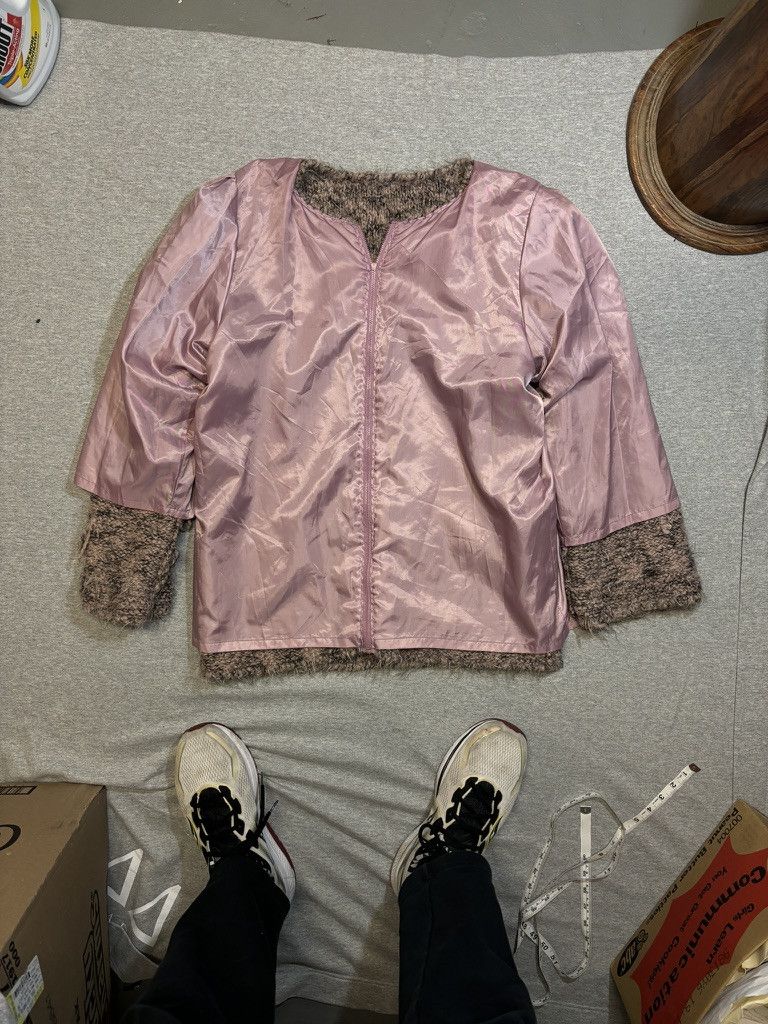 Other One-of-a-Kind Pink Bouclé Knit Zip Jacket Size L / US 10 / IT 46 - 8 Thumbnail