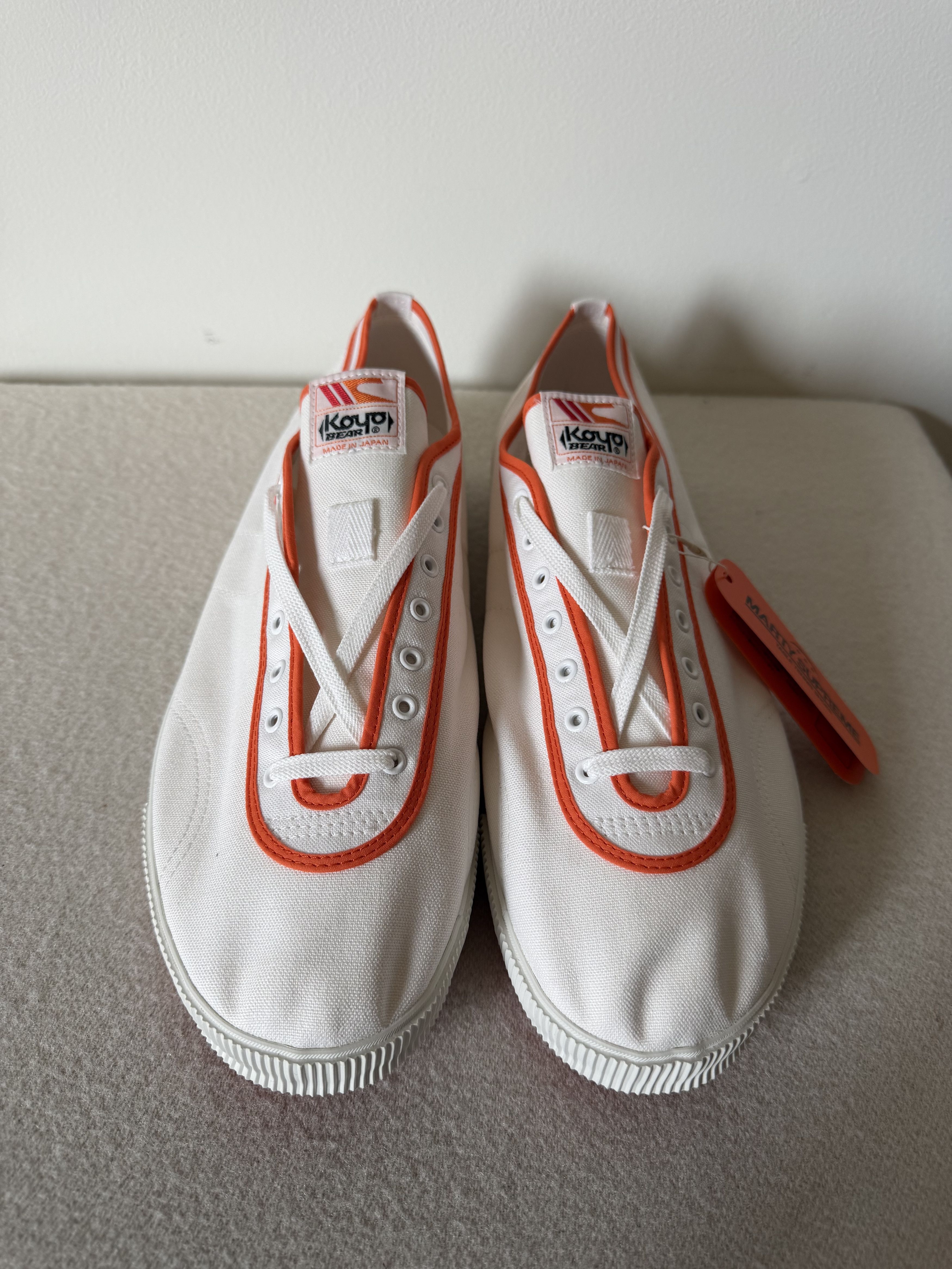 A24 Koyo Bear A24 Marty Supreme Sharpman Shoes in White Orange Size US 12.5 / EU 45-46 - 4 Thumbnail