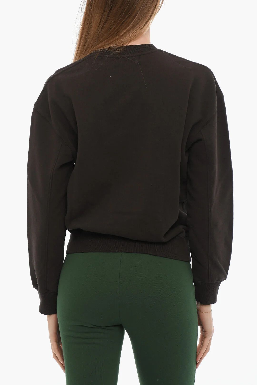 Ambush Design og1mm0426 Crewneck Brushed Cotton Sweatshirt in Brown Size S / US 4 / IT 40 - 2 Thumbnail