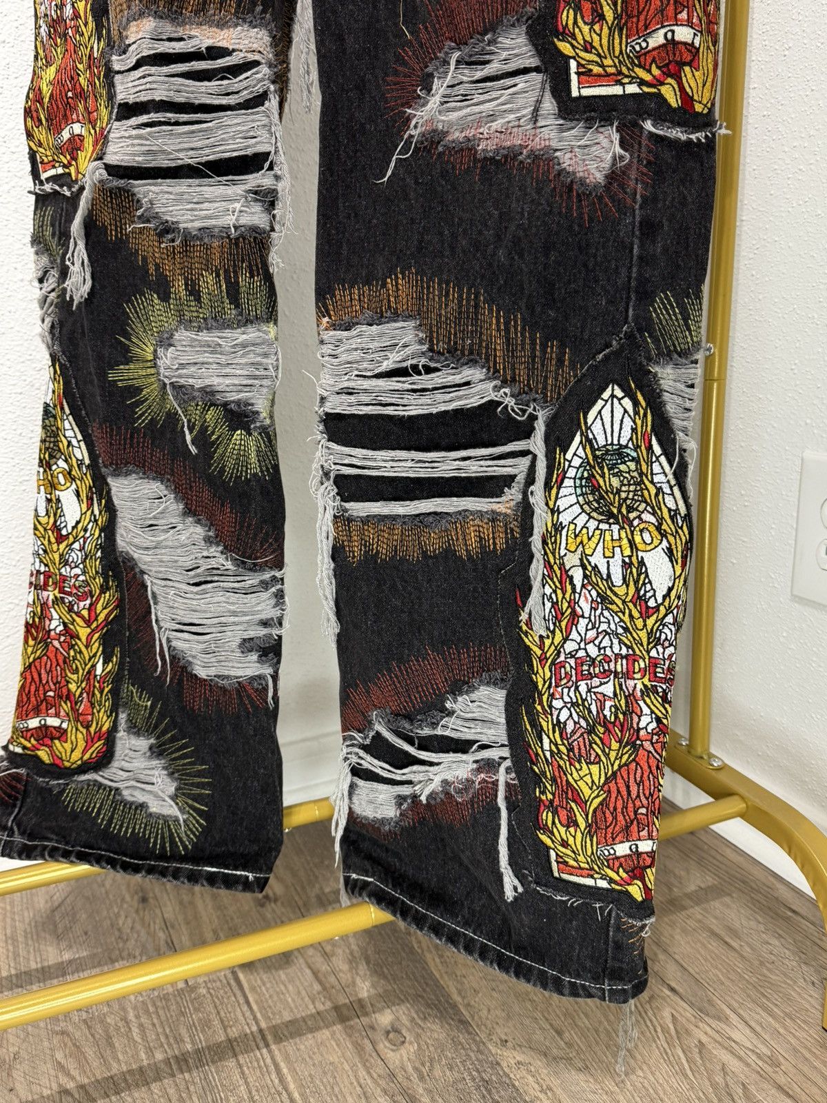 Who Decides War Who Decides War All Over Embroidery Denim size 38 Size US 38 / EU 54 - 4 Thumbnail