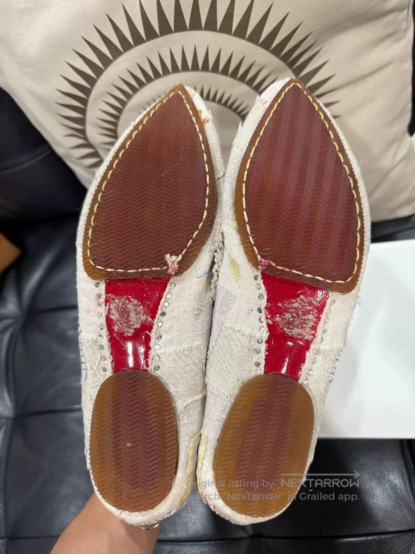 Comme des Garcons Homme Plus patched pointed toe boots in new condition. Size US 5 / EU 37 - 6 Thumbnail