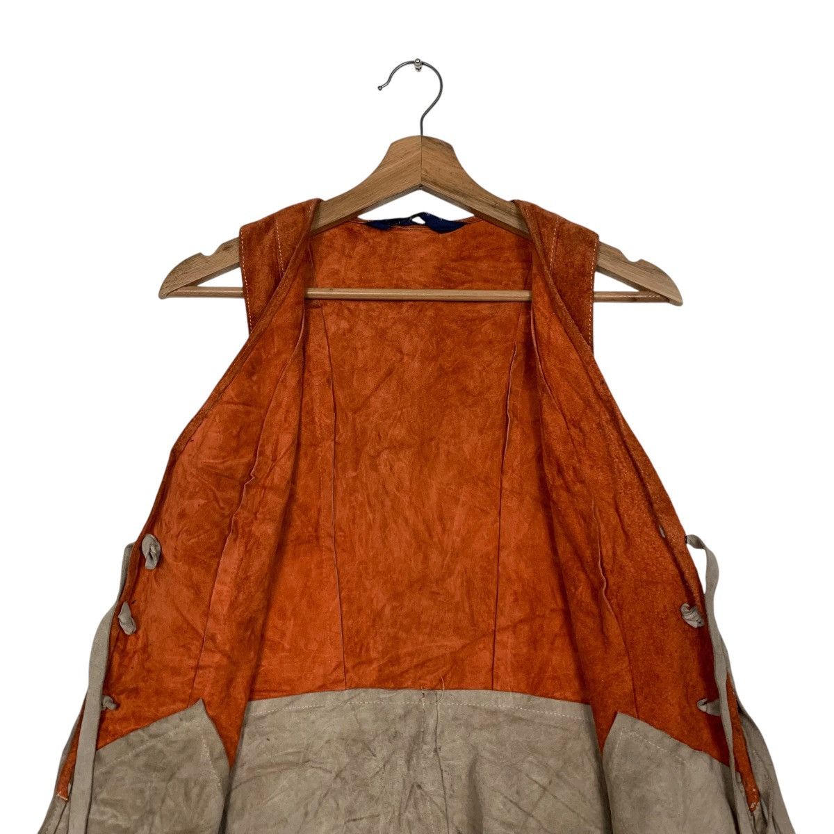 Vintage 60-70’s DAVID CONRAD Two-Tone Suede Leather Vest #2764-C125 Size US S / EU 44-46 / 1 - 11 Thumbnail