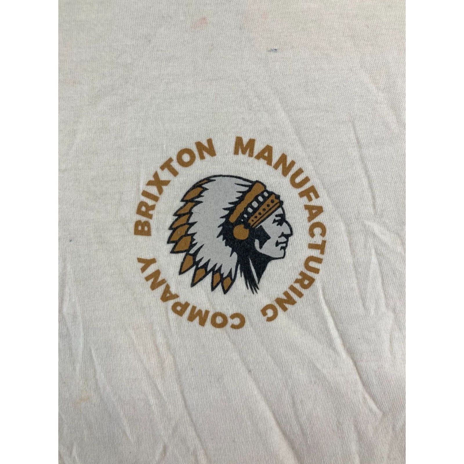 J Brand Brixon TShirt Mens Large Ivory Graphic Print Crew Neck City Classic Manufacturing Promo Shirt Adults Men Size US L / EU 52-54 / 3 - 7 Thumbnail
