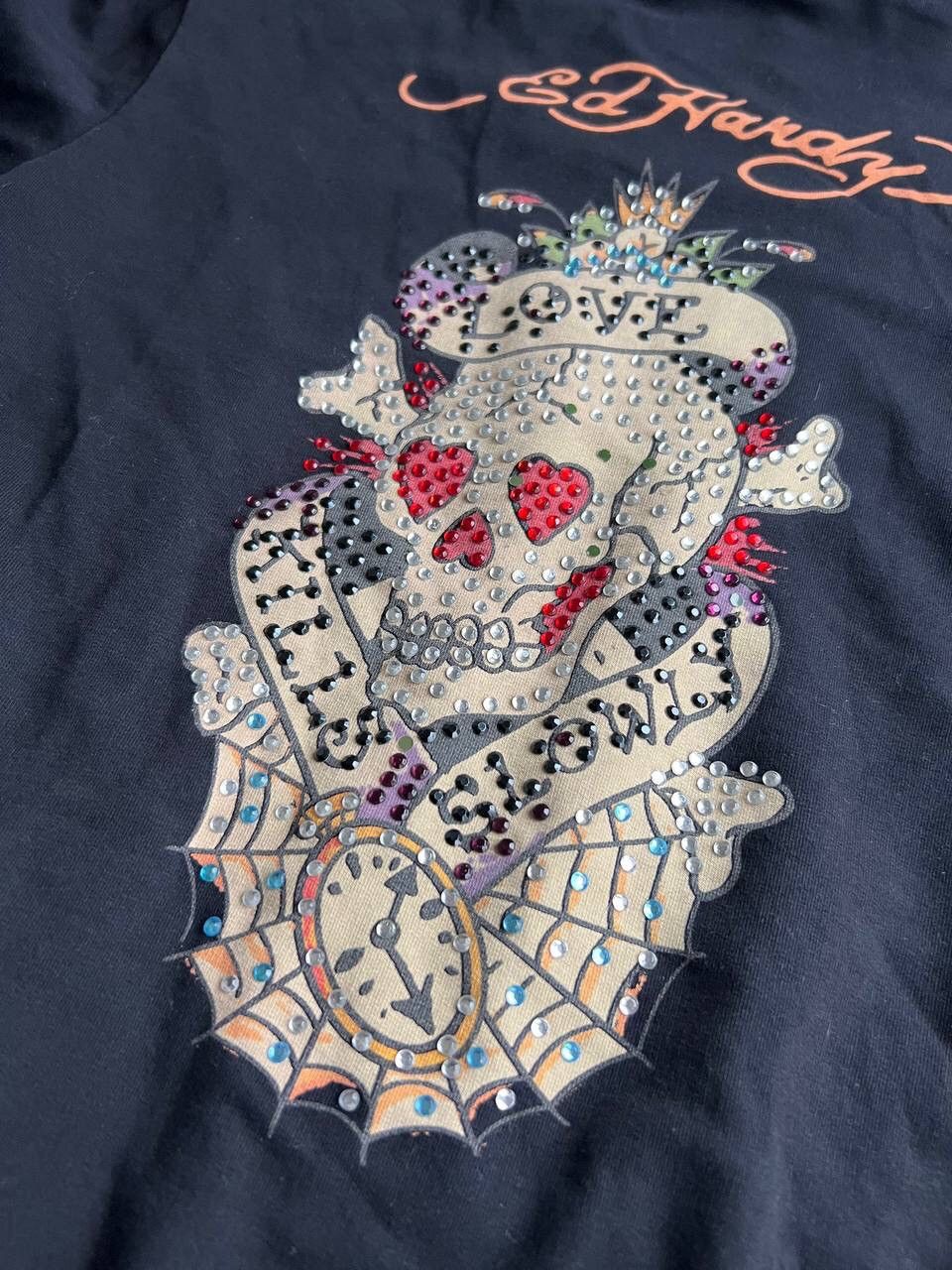 Ed Hardy Ed Hardy vintage zip-up hoodie y2k avant garde tattoo skull Size S / US 4 / IT 40 - 2 Thumbnail