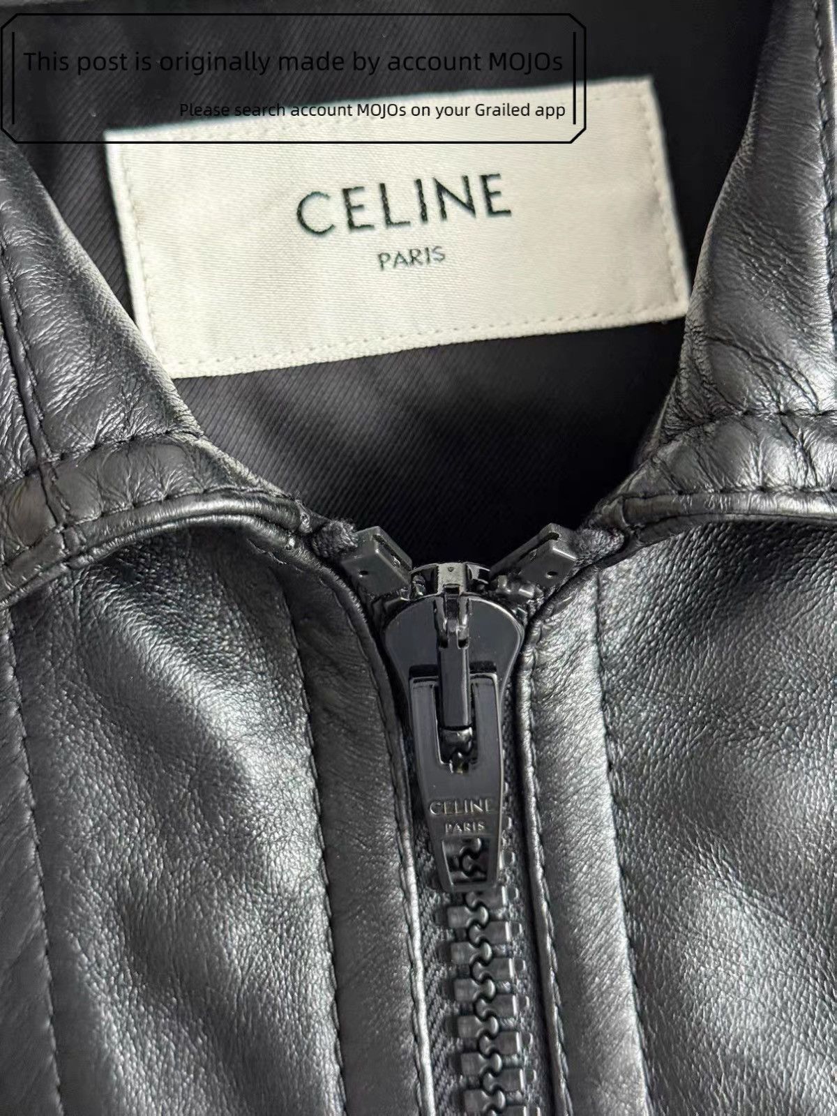 Celine Sz 46 Celine 23SS Joint Zip Up Leather Jacket mojos1358 Size US S / EU 44-46 / 1 - 5 Thumbnail