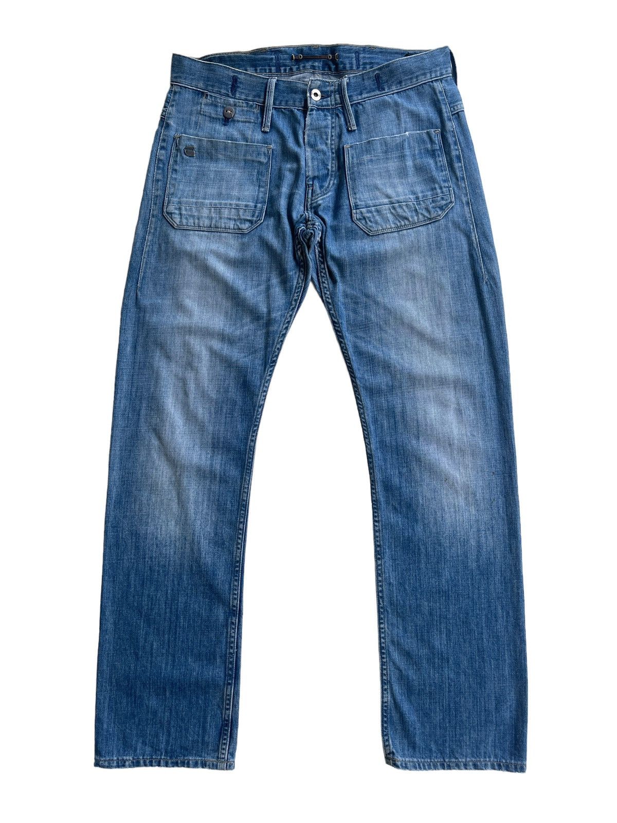 image of Gstar Raw Bush Denim in Light Blue Washed, Men's (Size 33)
