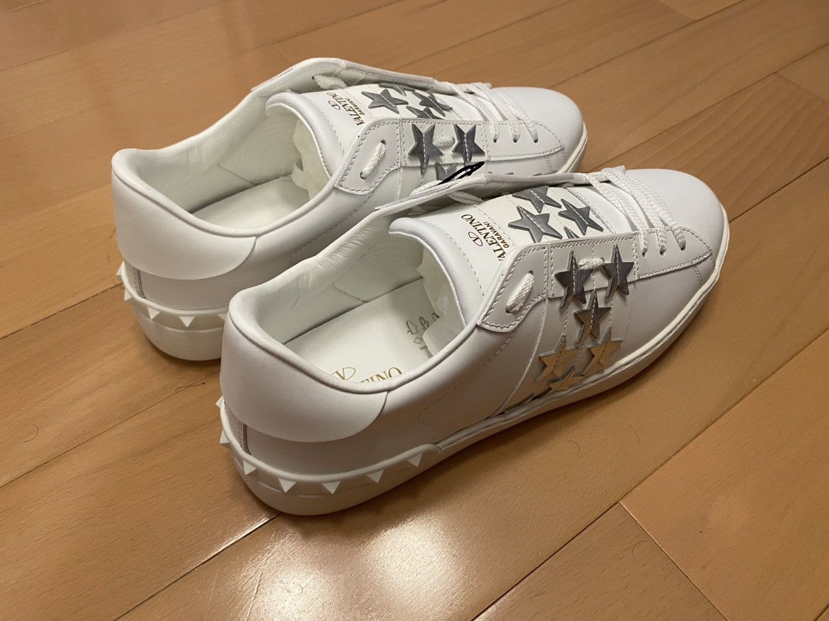 Valentino Valentino Garavani white and silver stars open sneakers 41 Size US 8 / EU 41 - 2 Thumbnail