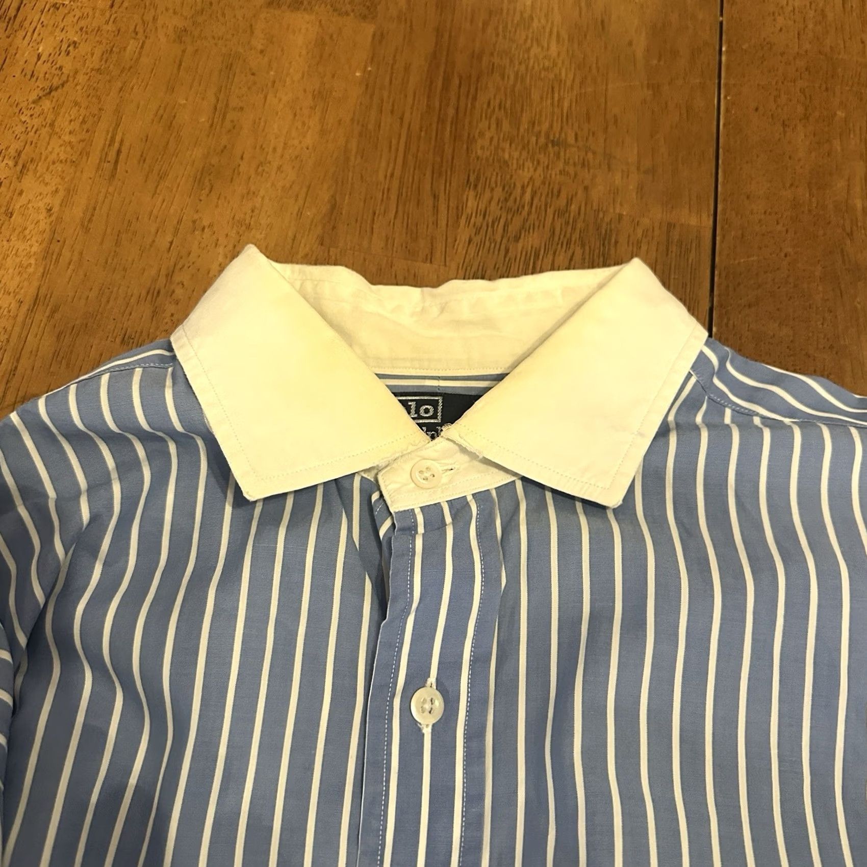 Ralph Lauren VINTAGE Ralph Lauren Blue Striped Button-Down Shirt Men’s XL Y2K Size US XL / EU 56 / 4 - 4 Thumbnail