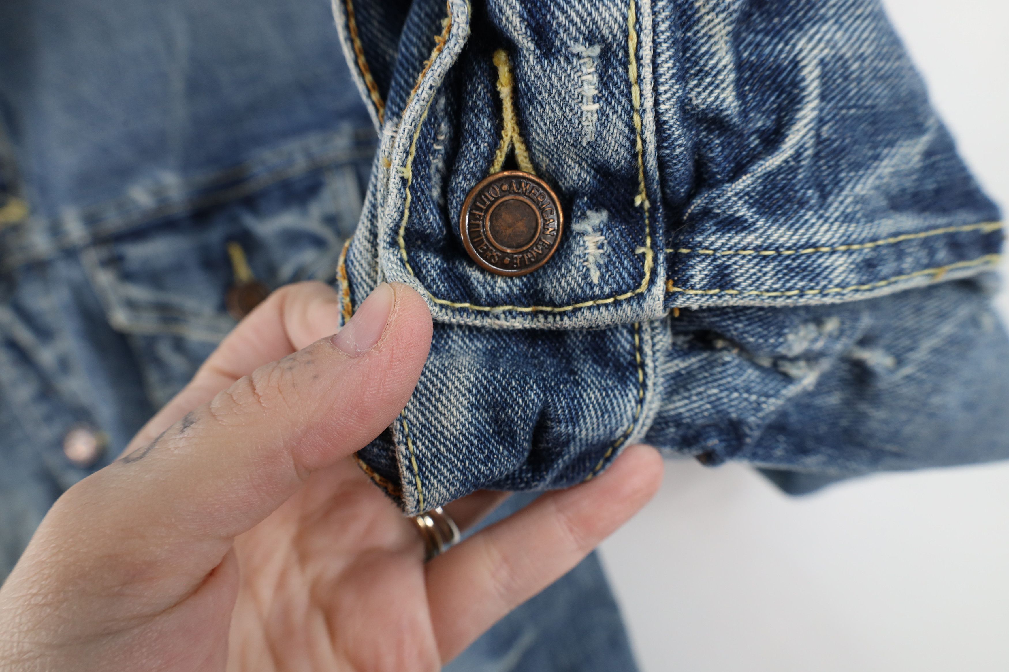 American Eagle Outfitters × Vintage Vintage Y2K American Eagle Outfitters Jean Trucker Jacket Size US S / EU 44-46 / 1 - 6 Thumbnail