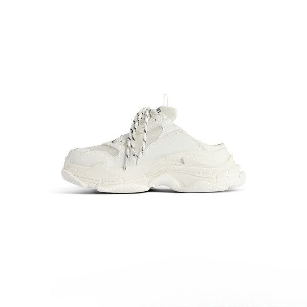 Balenciaga o1srvl11e0526 Triple S Mules in White Size US 11 / IT 41 - 3 Thumbnail