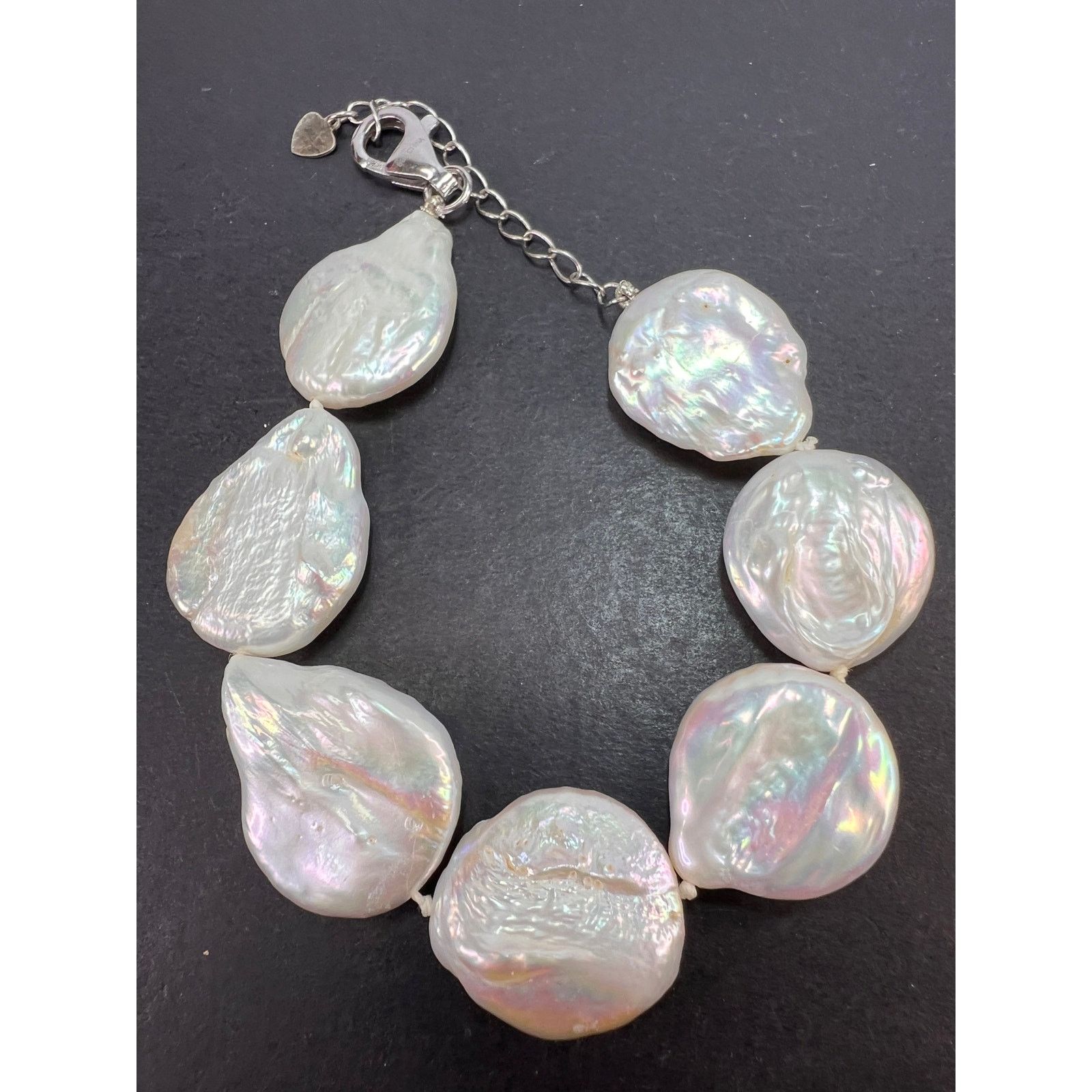 Other Cultured coin pearls bracelet with sterling silver clasp Size ONE SIZE - 1 Thumbnail